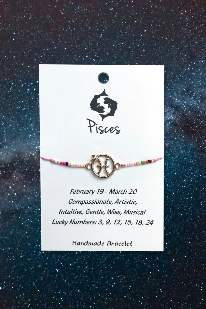 Pisces Zodiac Wish Bracelet