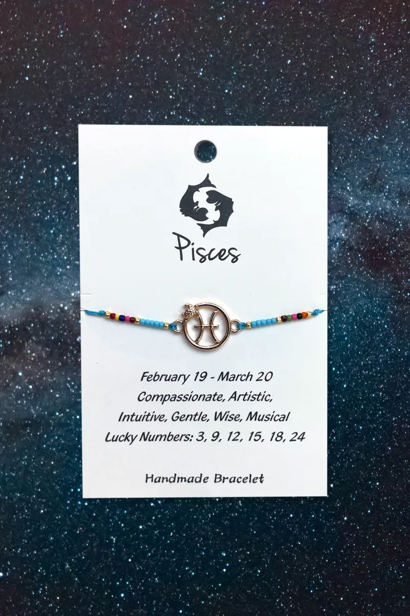 Pisces Zodiac Wish Bracelet