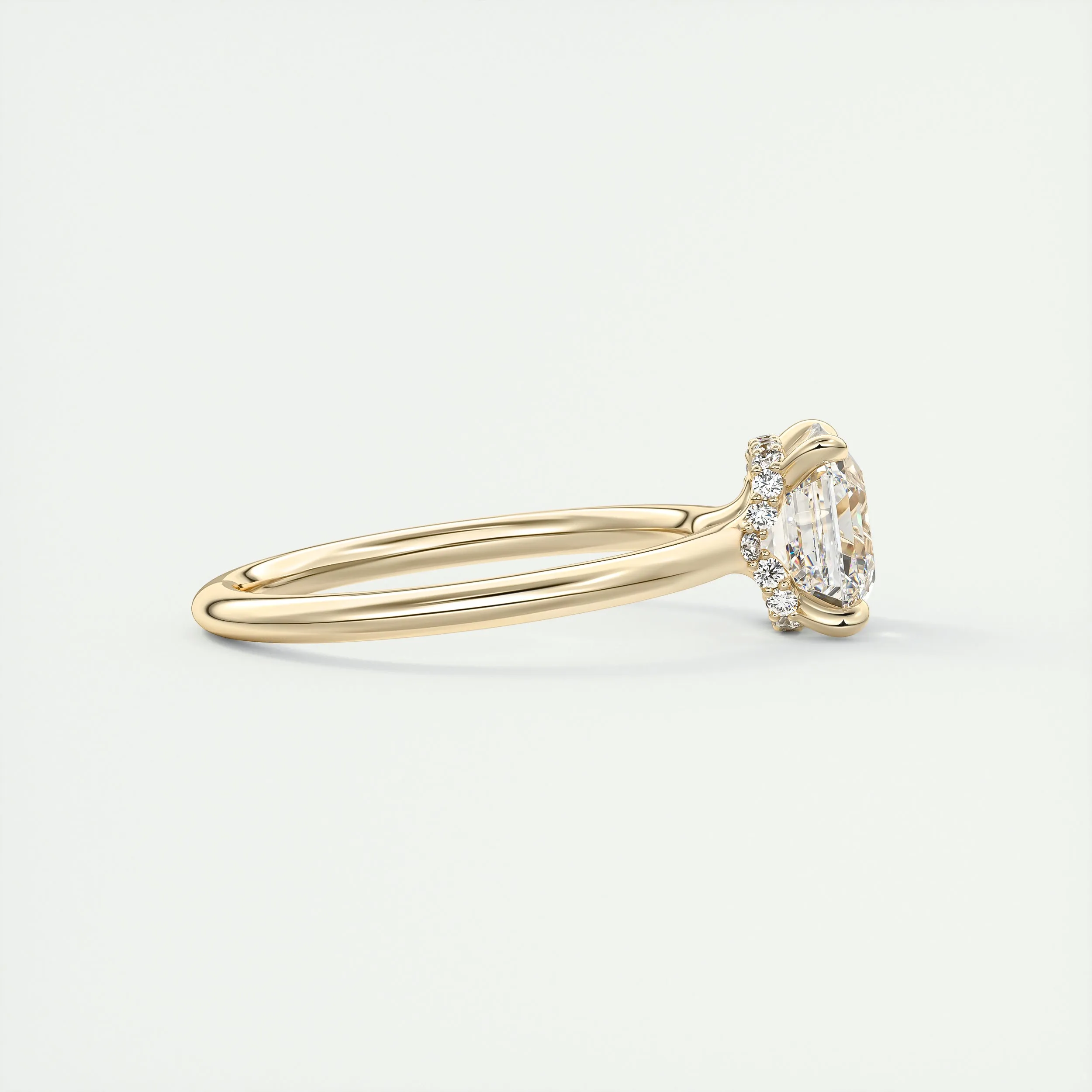 Plunge Hidden Halo | Asscher