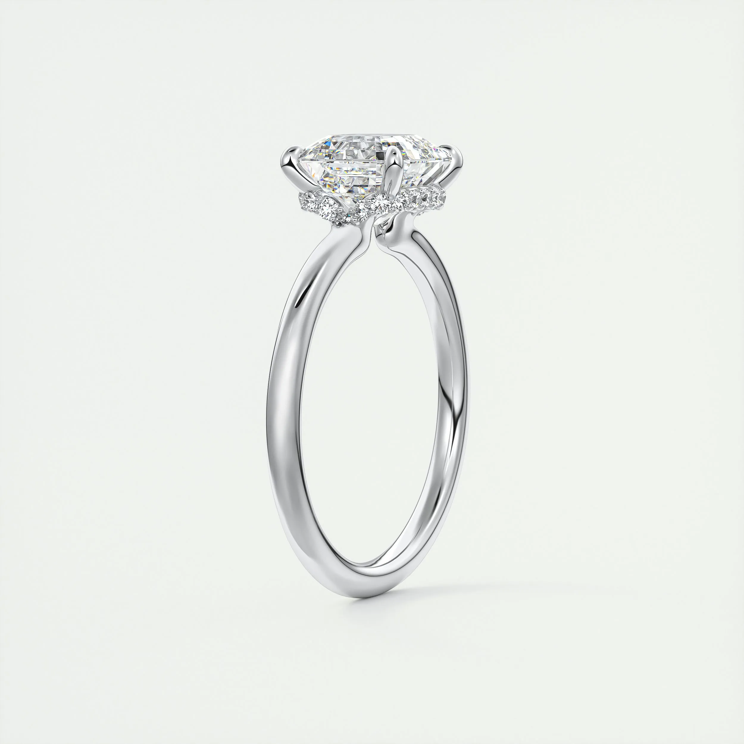 Plunge Hidden Halo | Asscher
