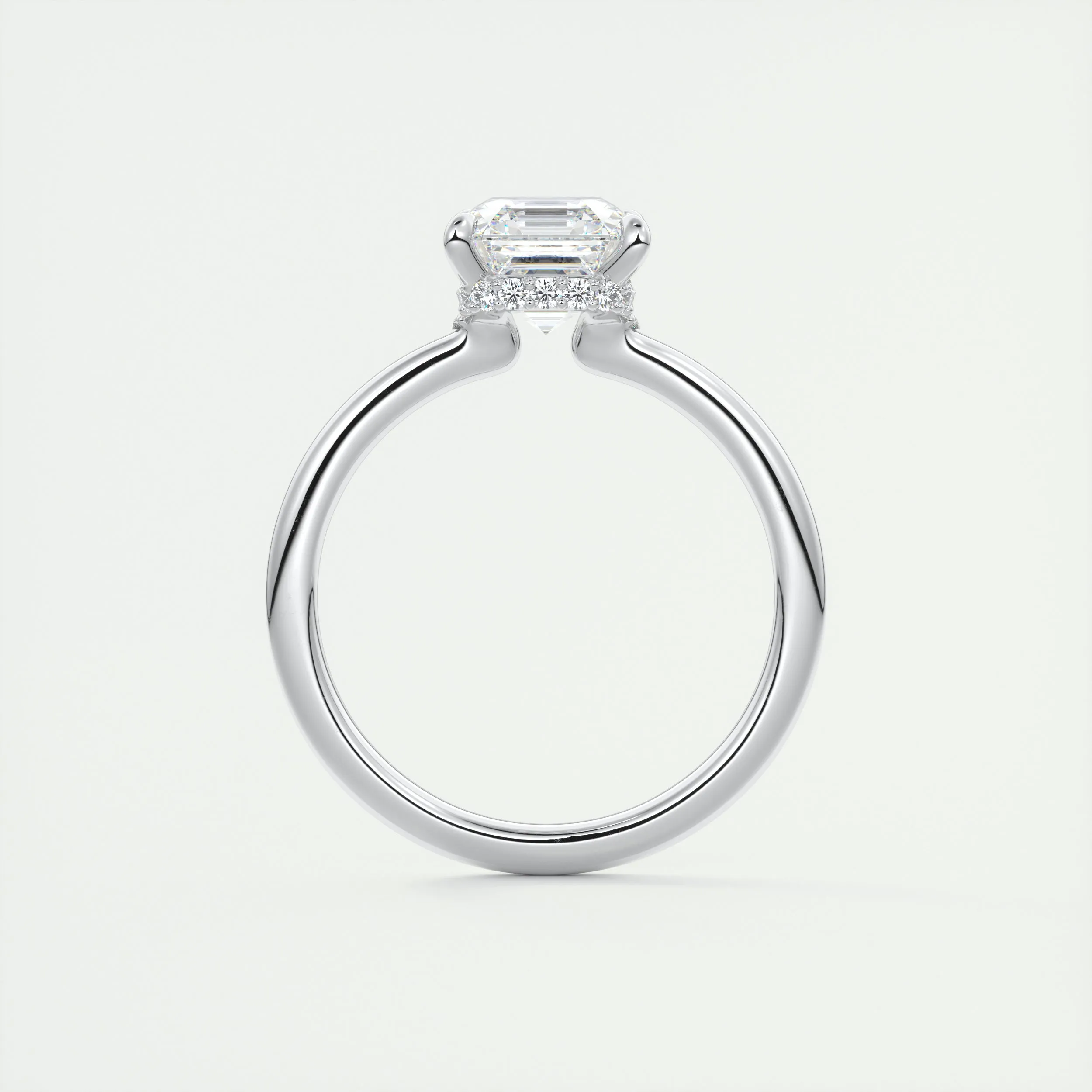 Plunge Hidden Halo | Asscher