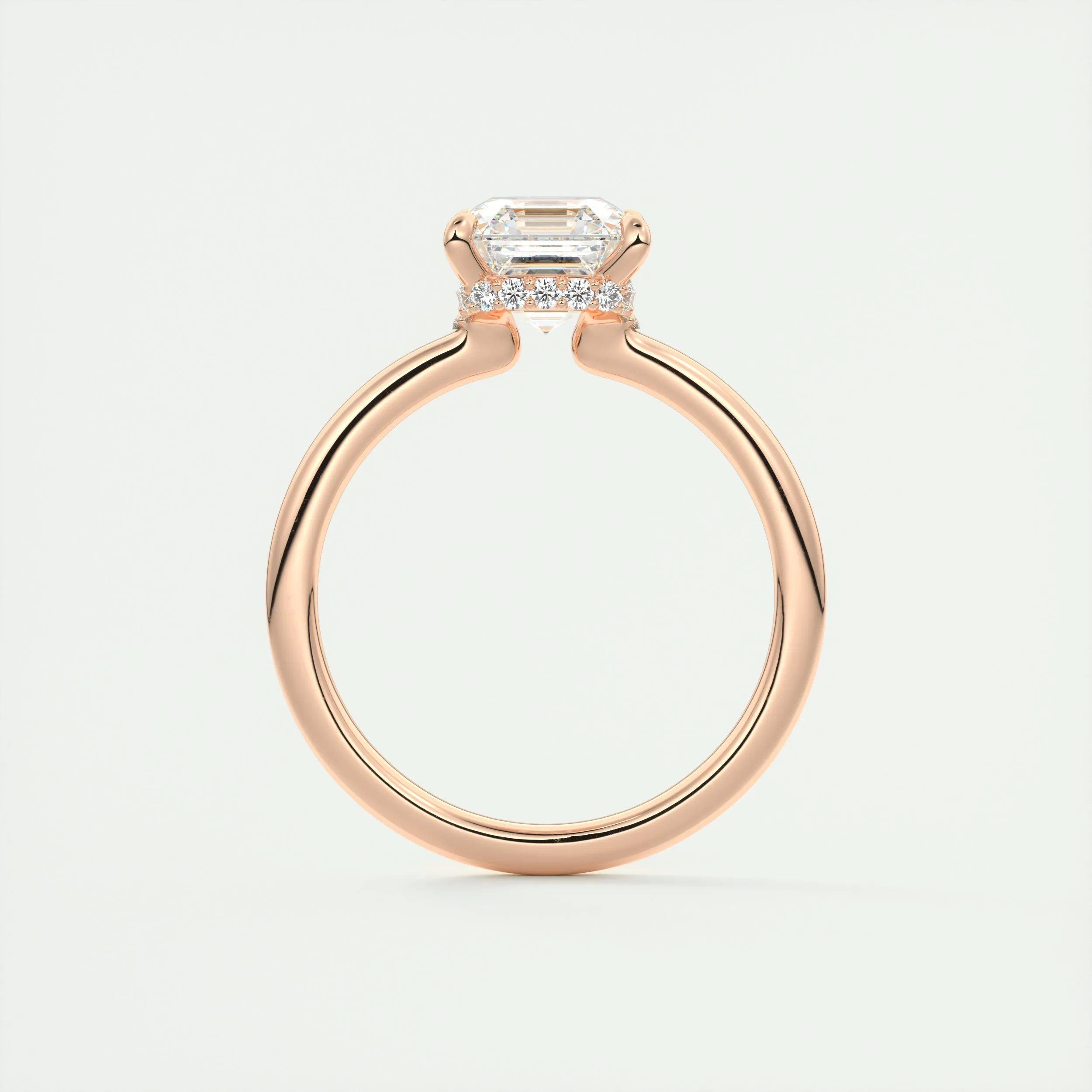 Plunge Hidden Halo | Asscher