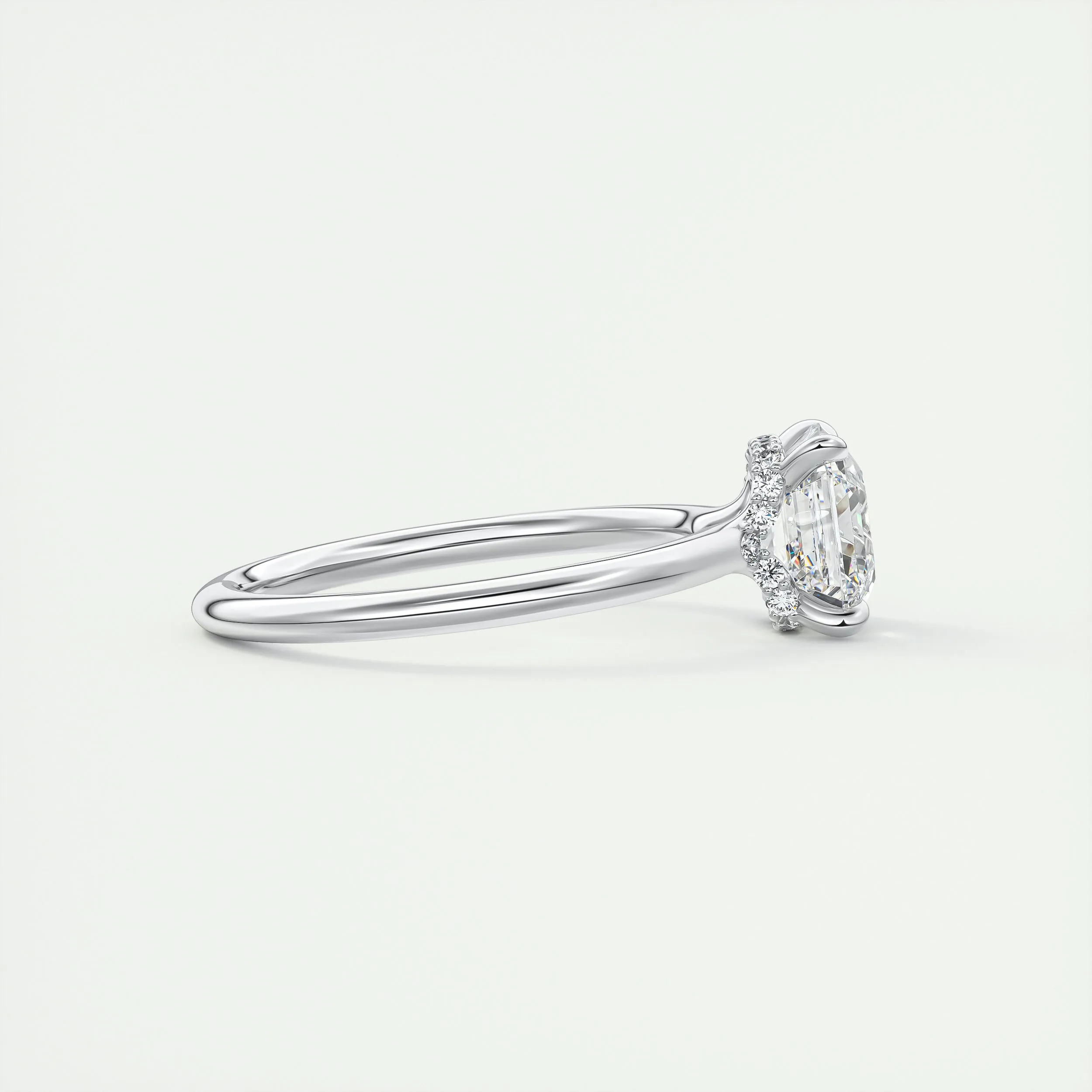 Plunge Hidden Halo | Asscher