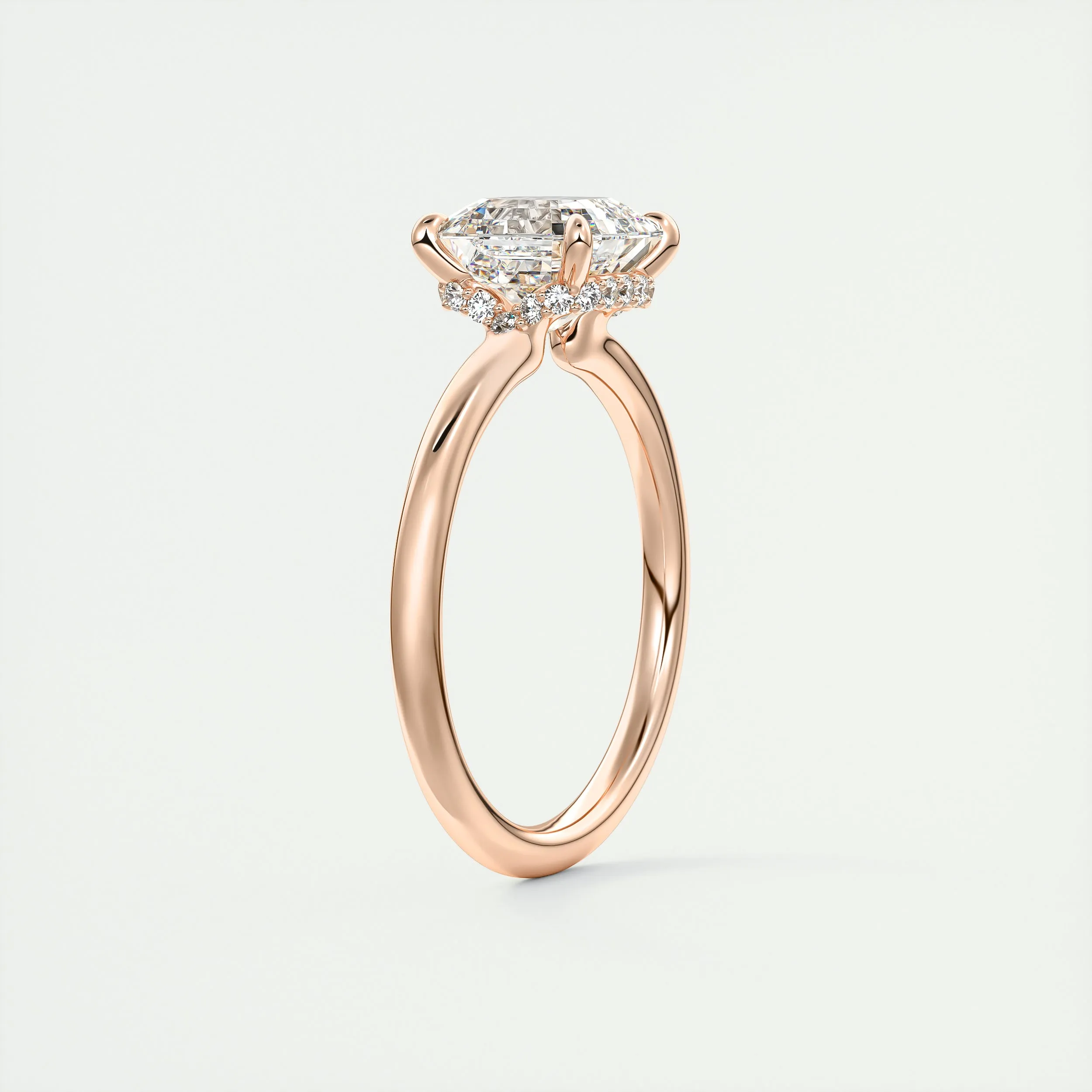 Plunge Hidden Halo | Asscher