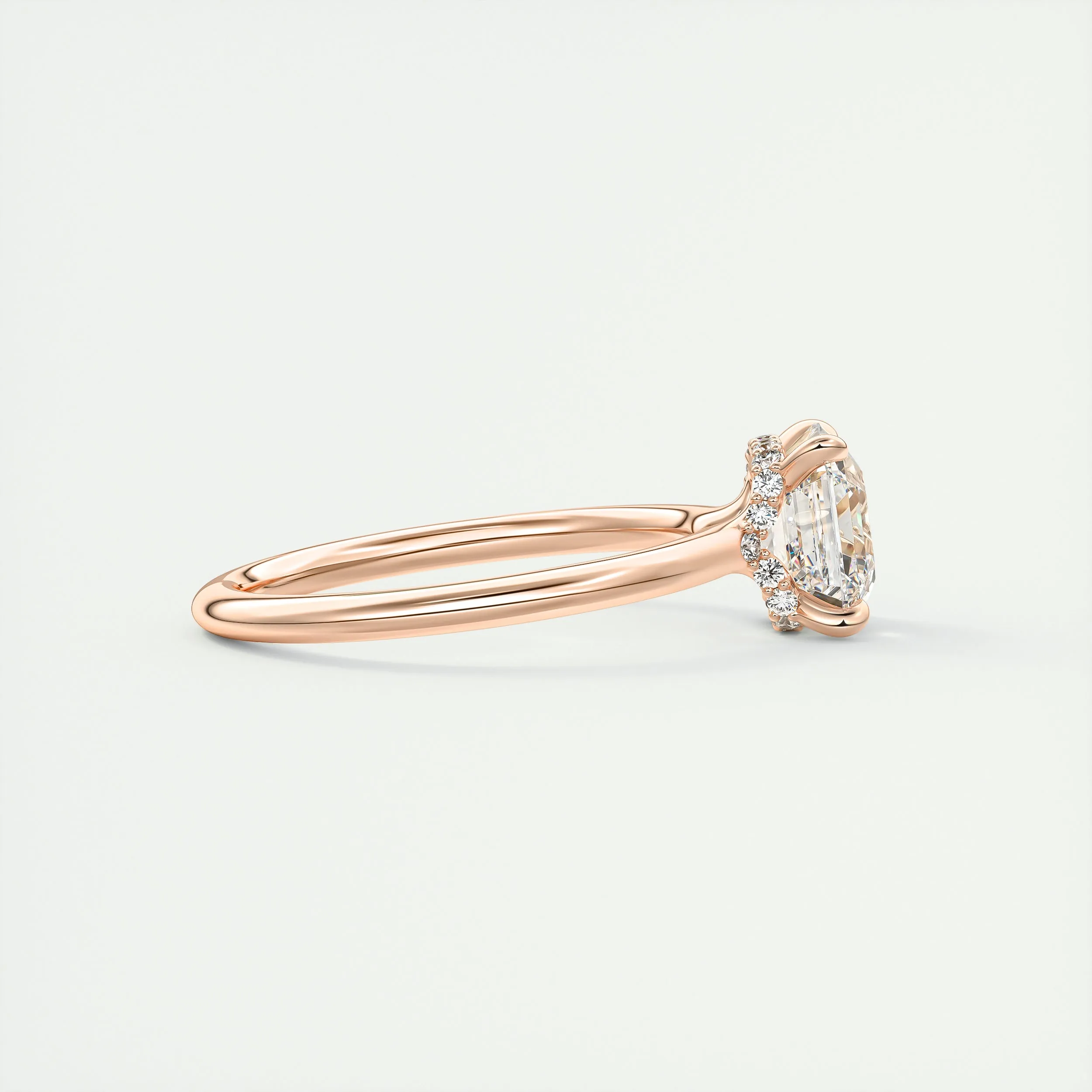 Plunge Hidden Halo | Asscher