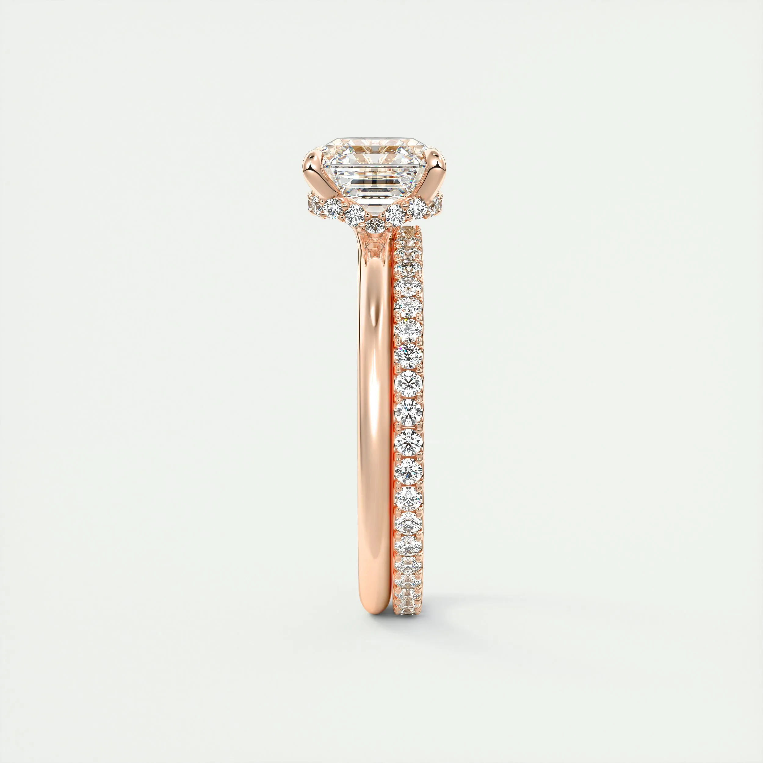 Plunge Hidden Halo | Asscher