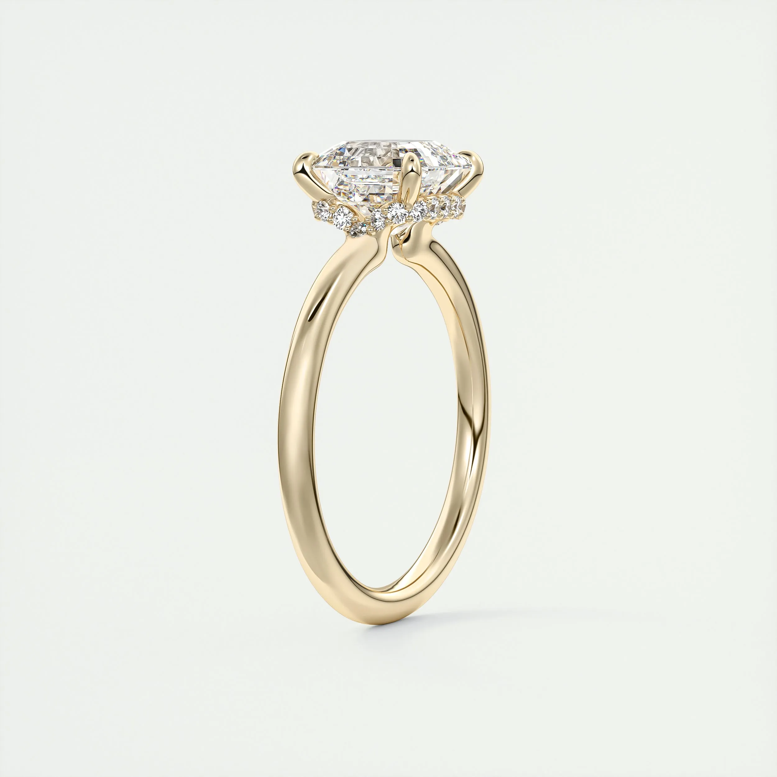 Plunge Hidden Halo | Asscher