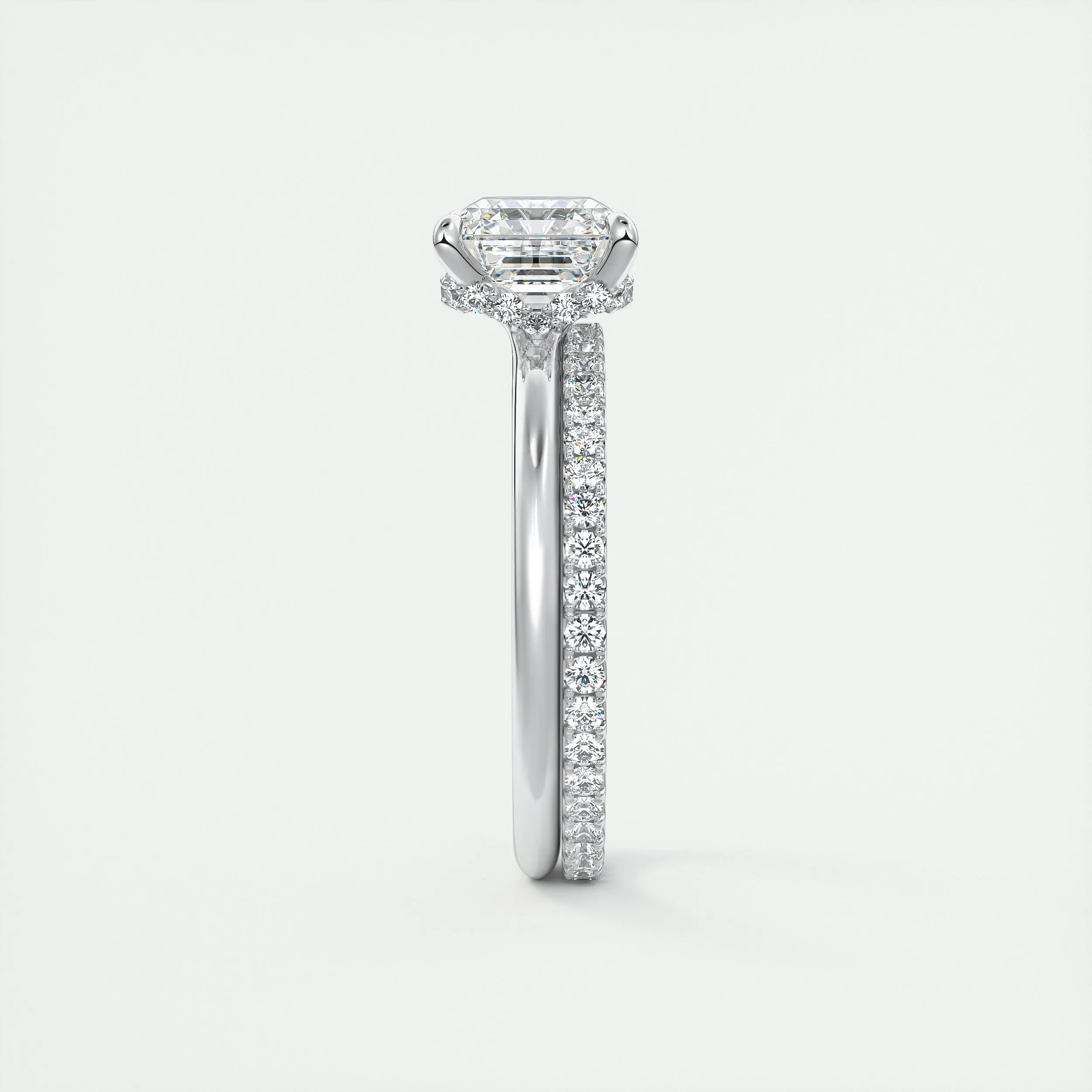 Plunge Hidden Halo | Asscher