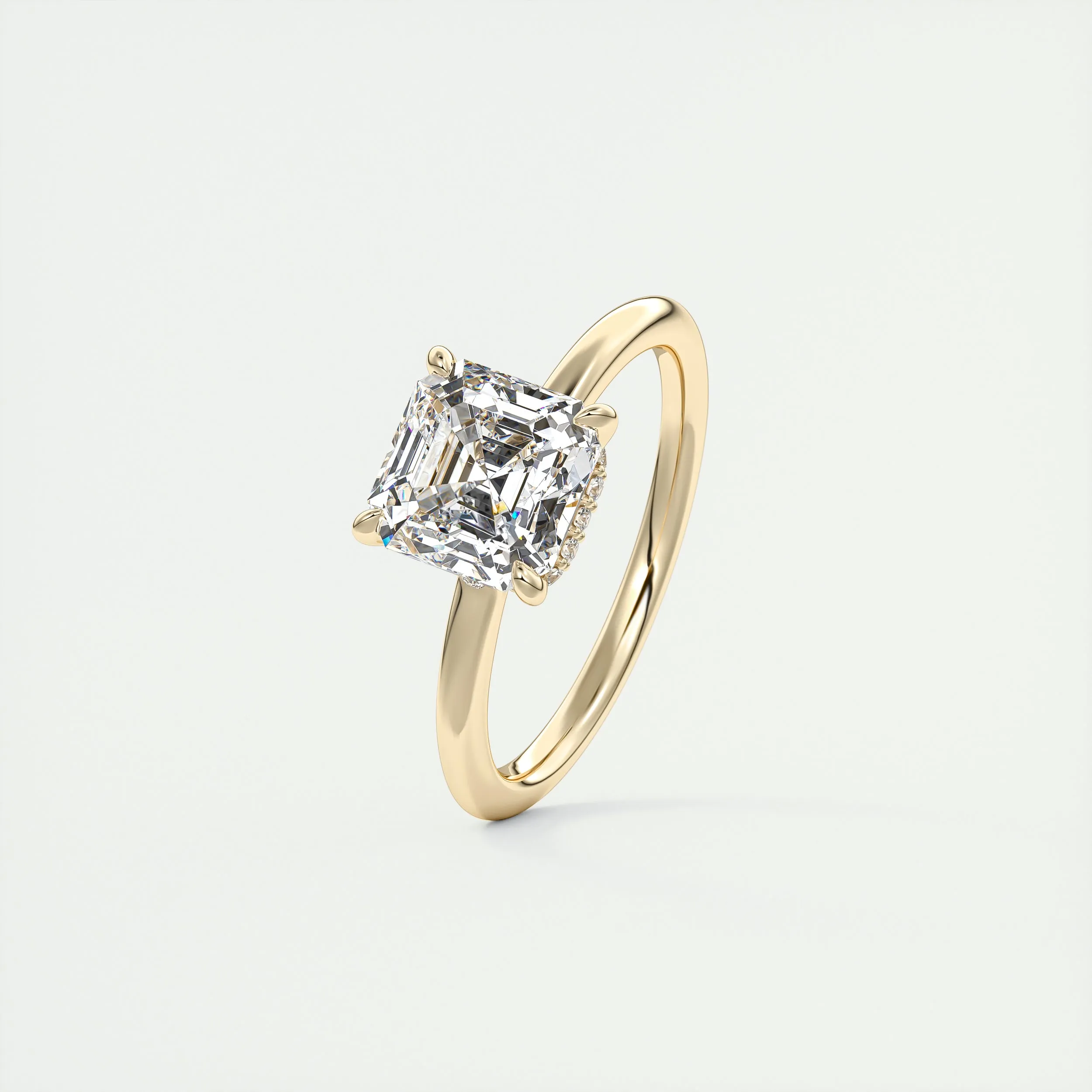 Plunge Hidden Halo | Asscher