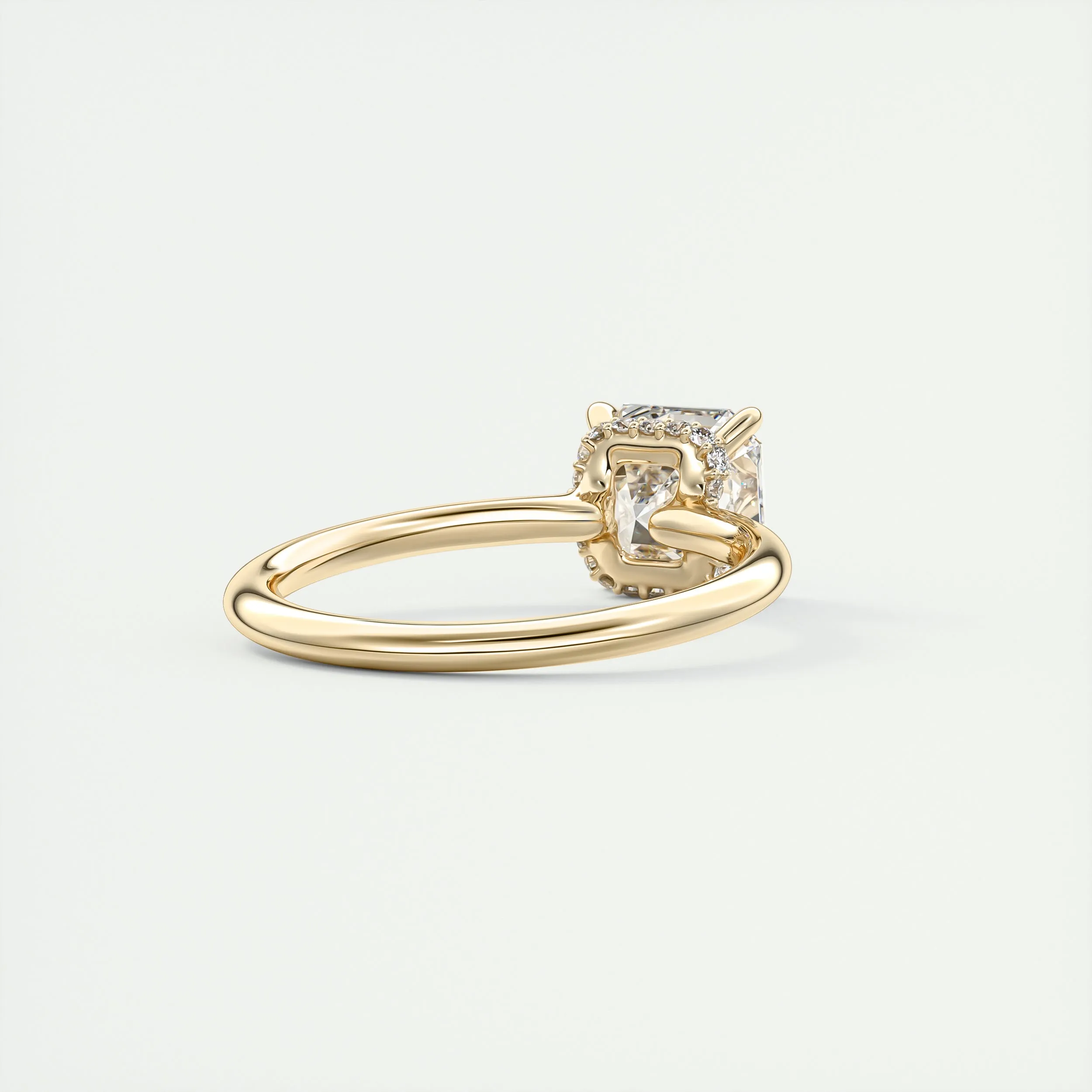 Plunge Hidden Halo | Asscher