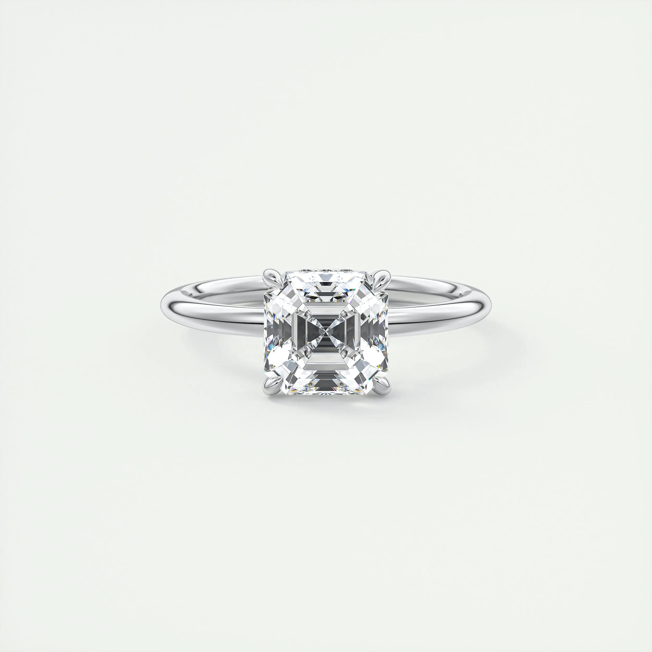 Plunge Hidden Halo | Asscher