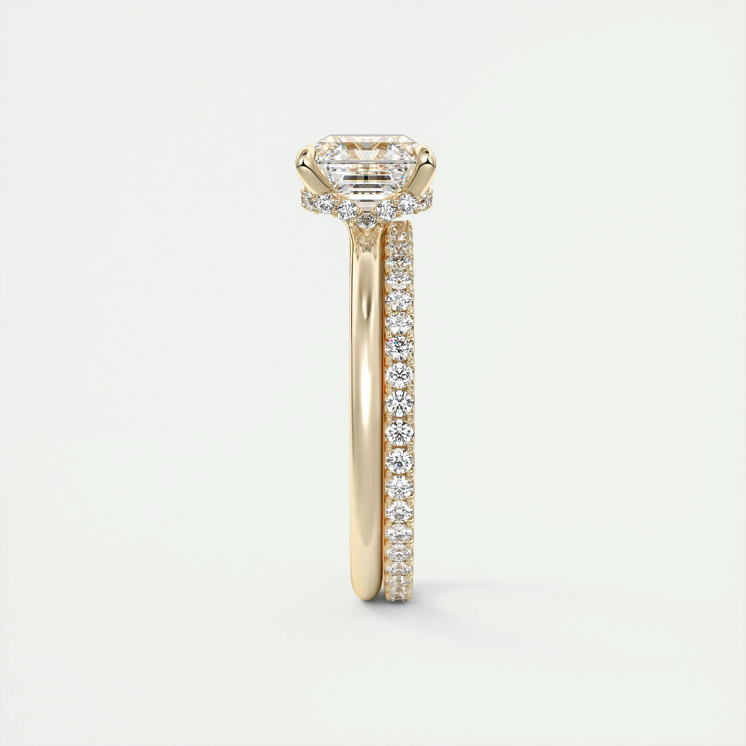 Plunge Hidden Halo | Asscher