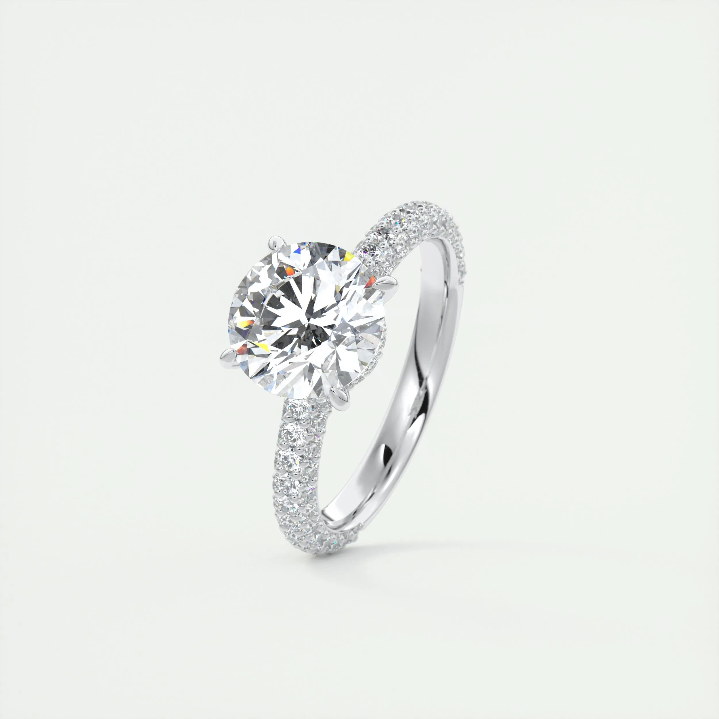 Plunge Triple Pavé | Round