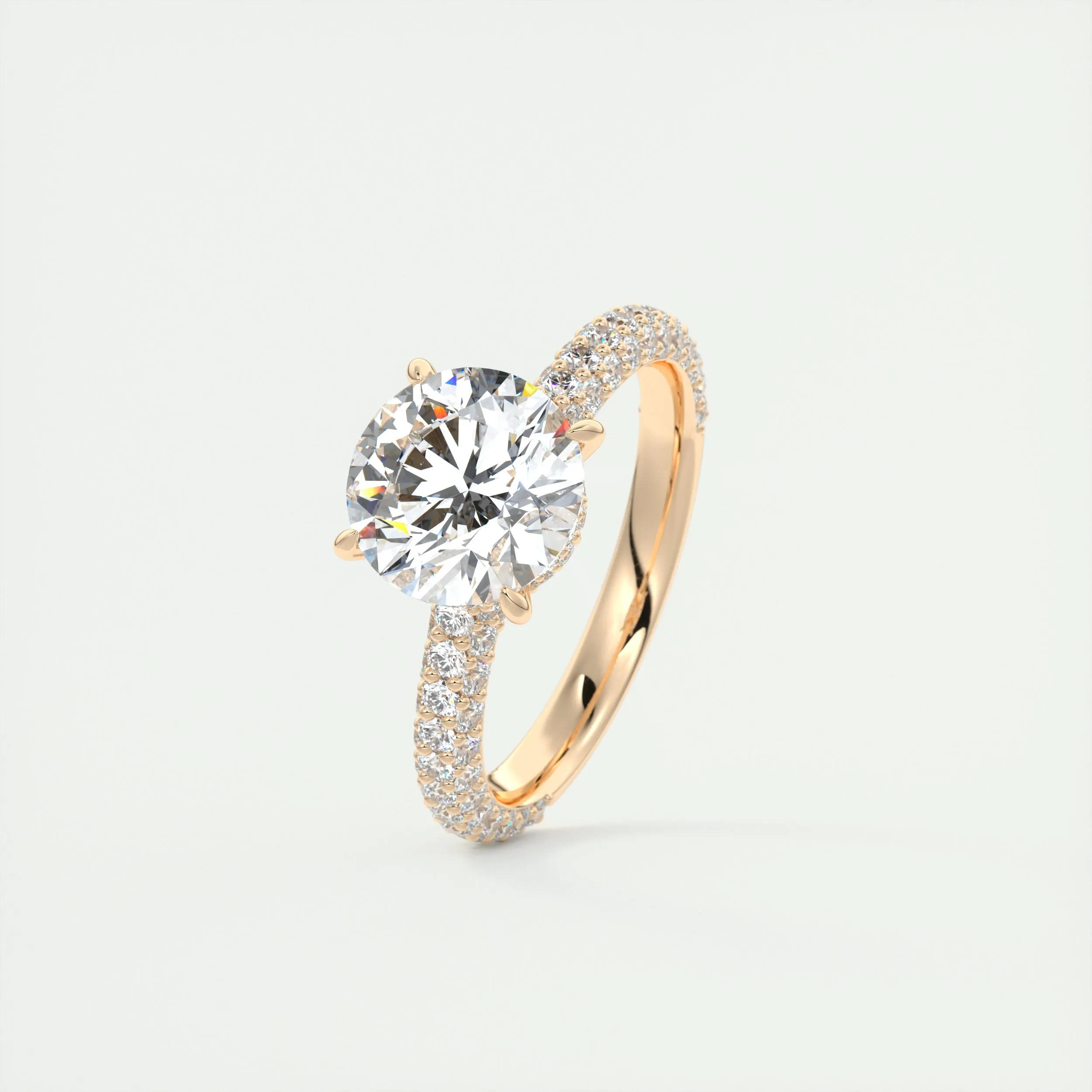Plunge Triple Pavé | Round