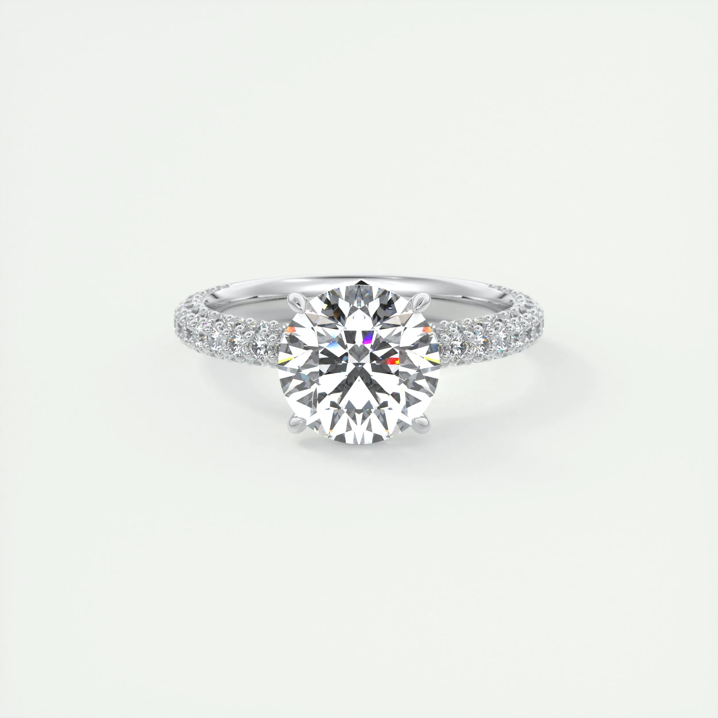 Plunge Triple Pavé | Round