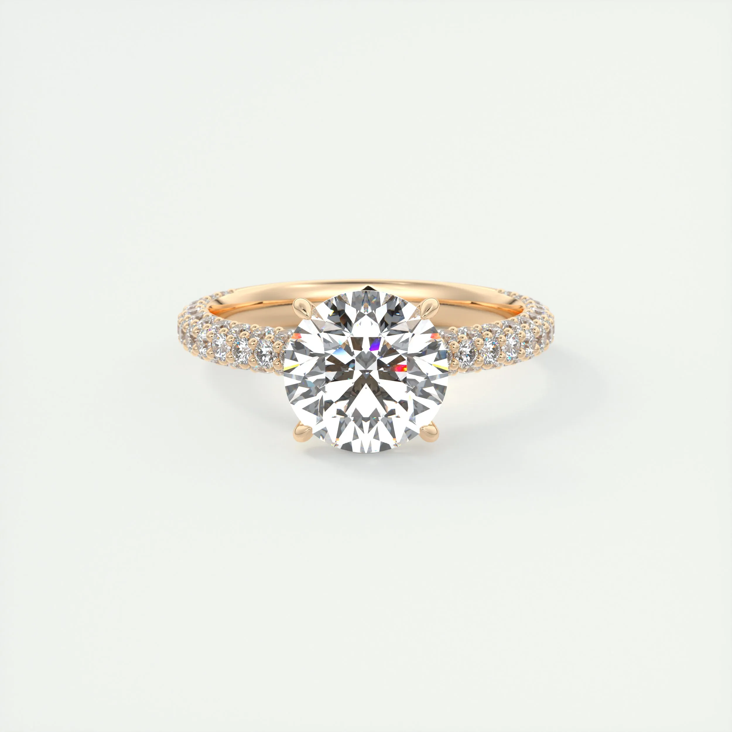 Plunge Triple Pavé | Round