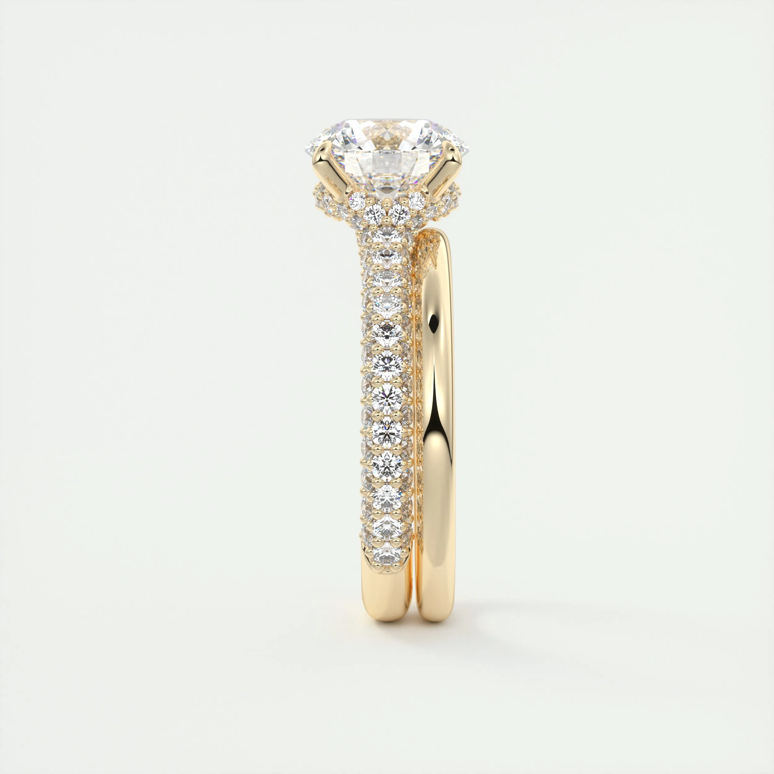 Plunge Triple Pavé | Round