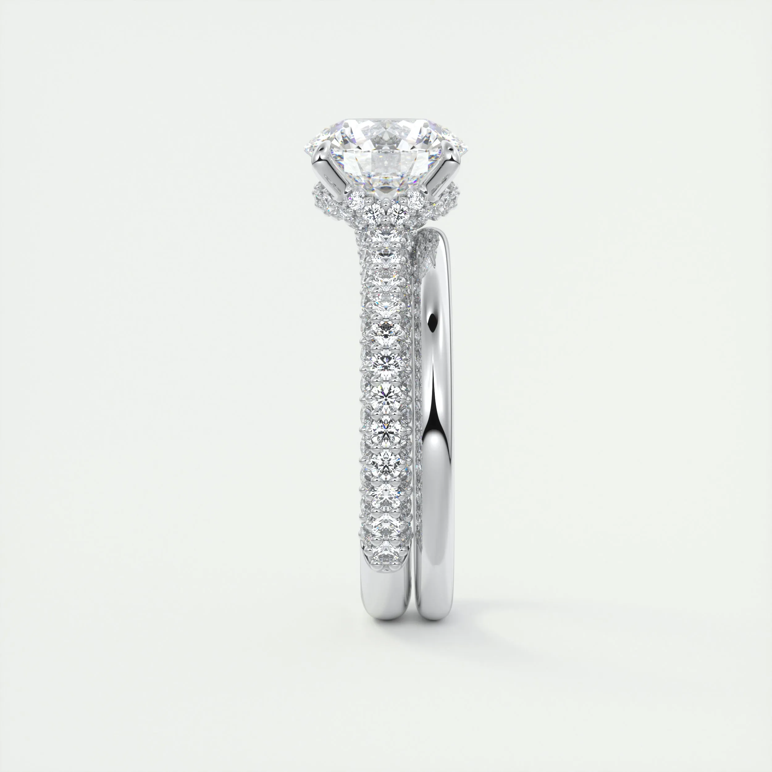 Plunge Triple Pavé | Round