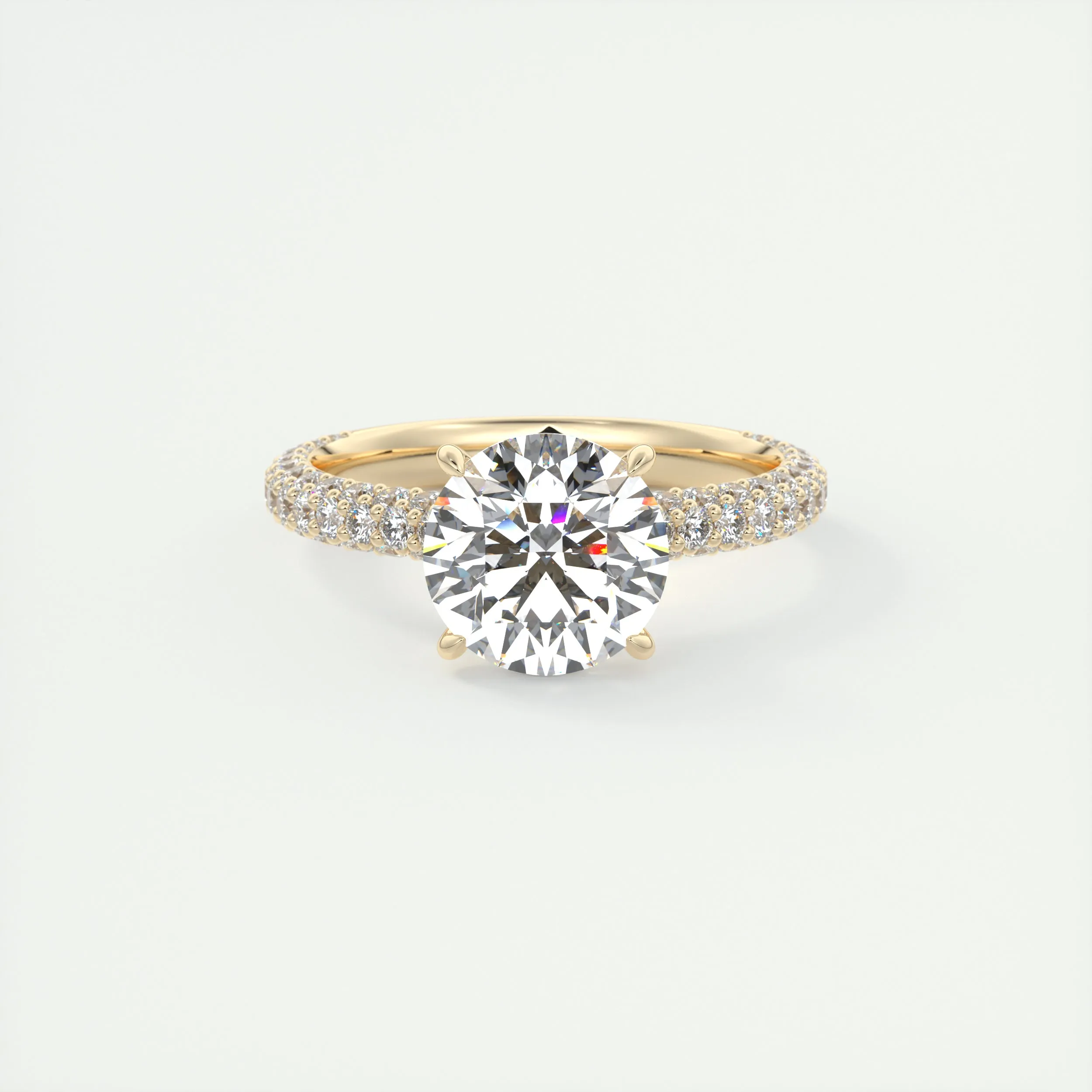 Plunge Triple Pavé | Round