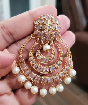 PREORDER Polki Pearl Chandbalis