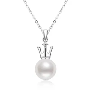 Princess Crown Geniune Freshwater Pearl Pendant Necklace