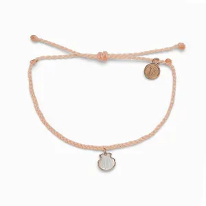 Pura Vida Rose Gold Charm Bracelet ~Real Shell Blush