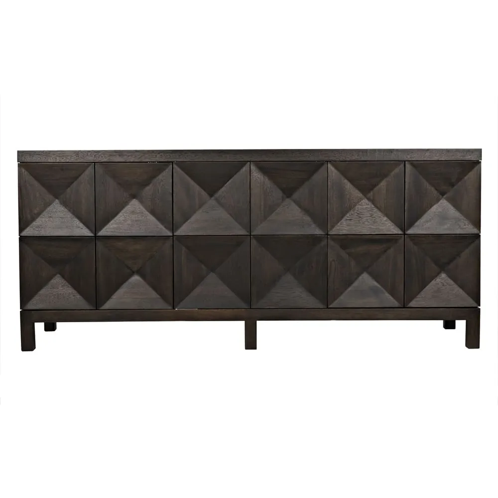 Quadrant 3 Door Sideboard, Ebony Walnut