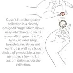 Qudo Tondo Deluxe 10mm Rose Gold Topper - Cream Pearl