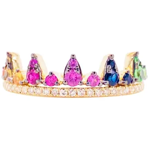 Rainbow Crown Ring