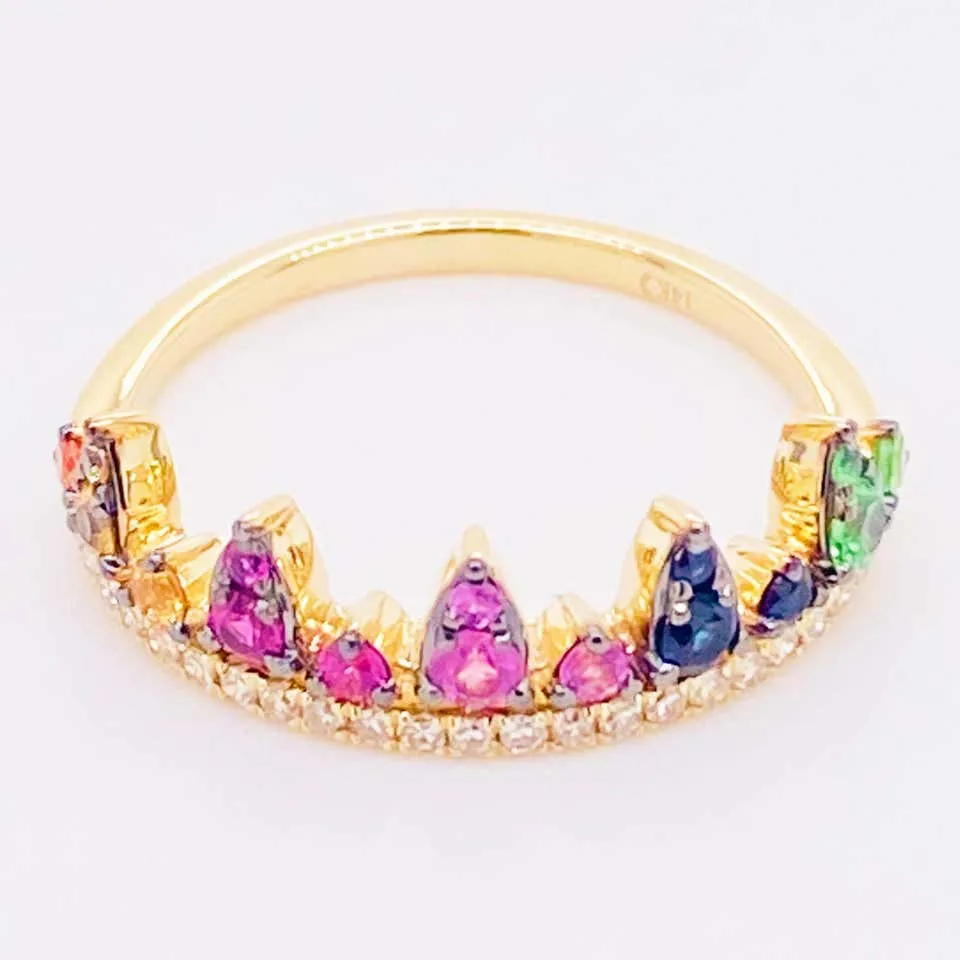 Rainbow Crown Ring