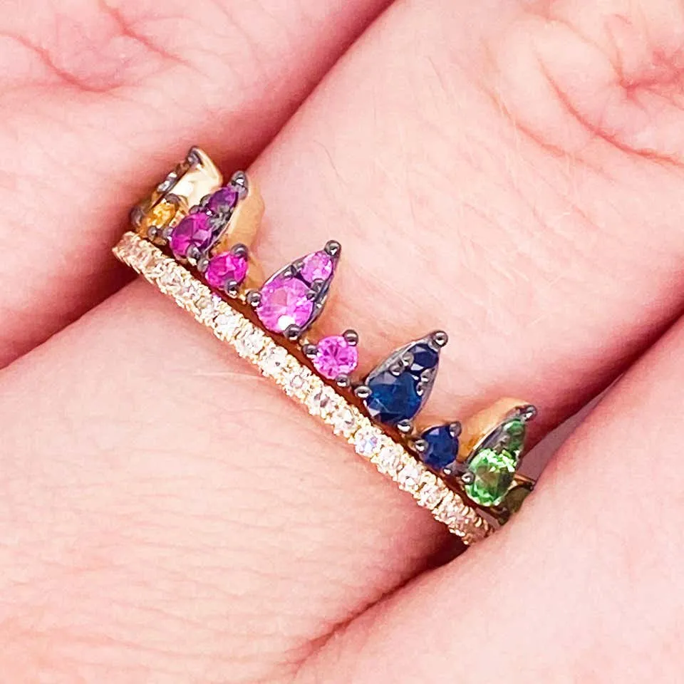 Rainbow Crown Ring