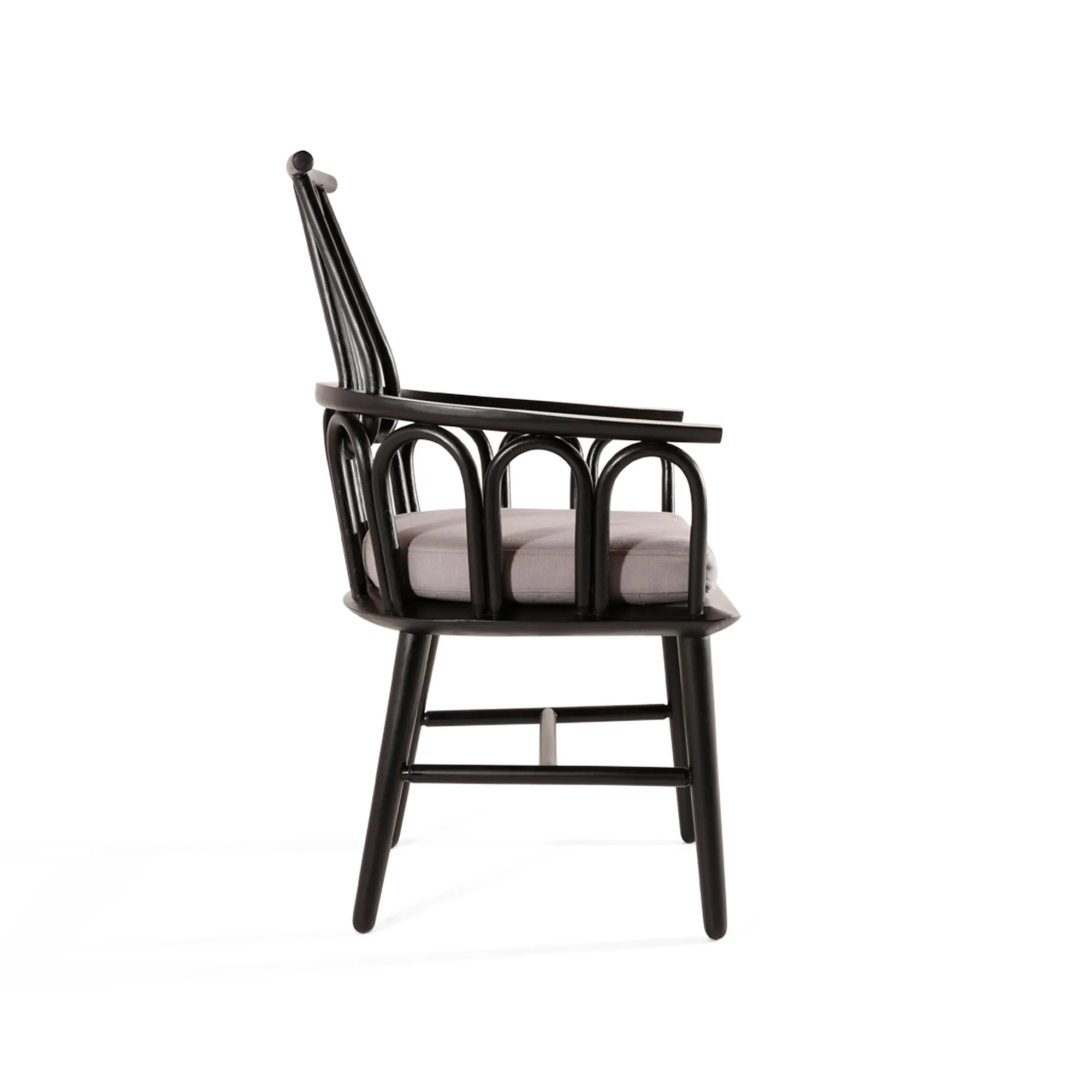 Rattan and Mahogany Amarta Dining Chair