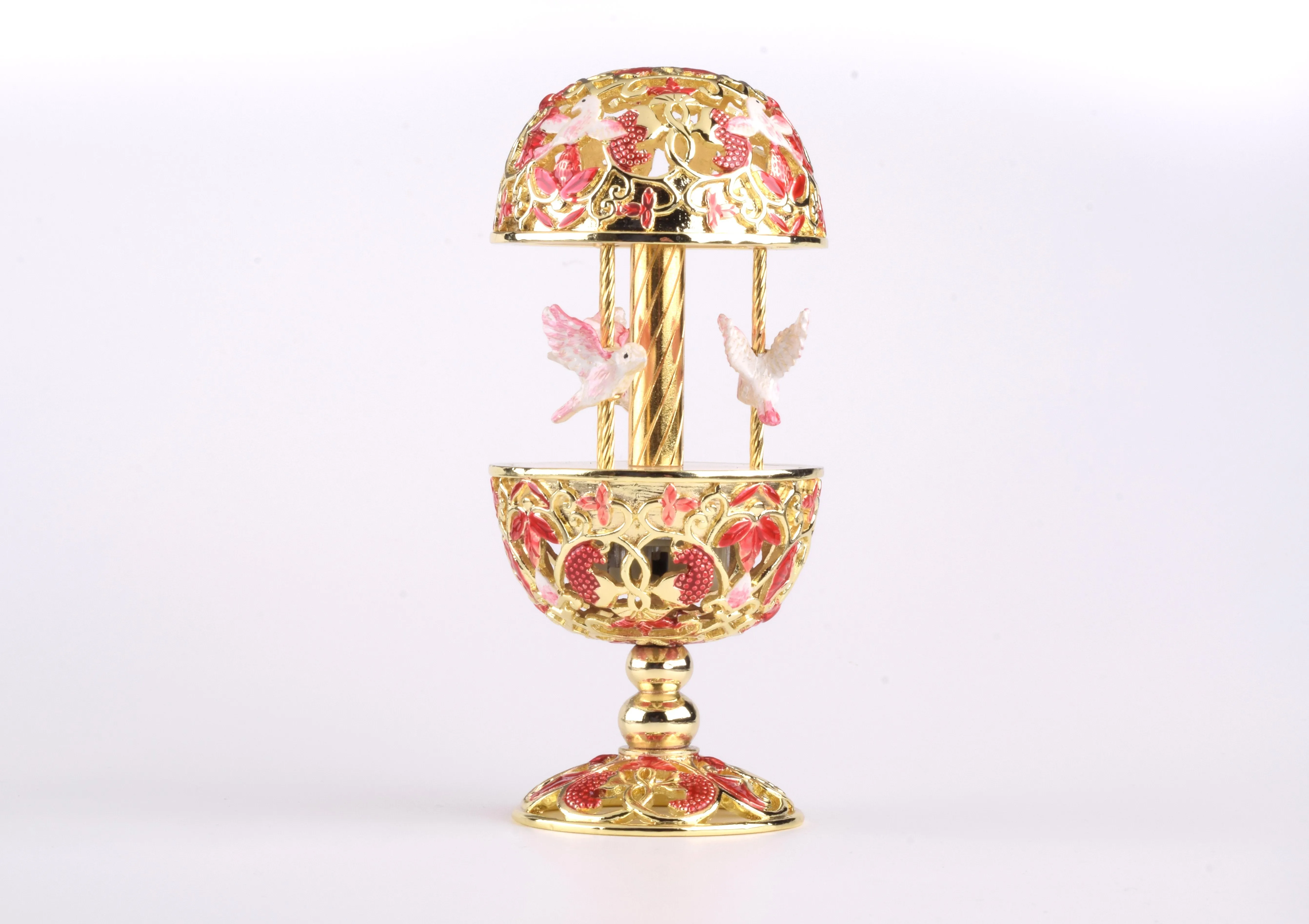 Red Faberge Egg with Doves