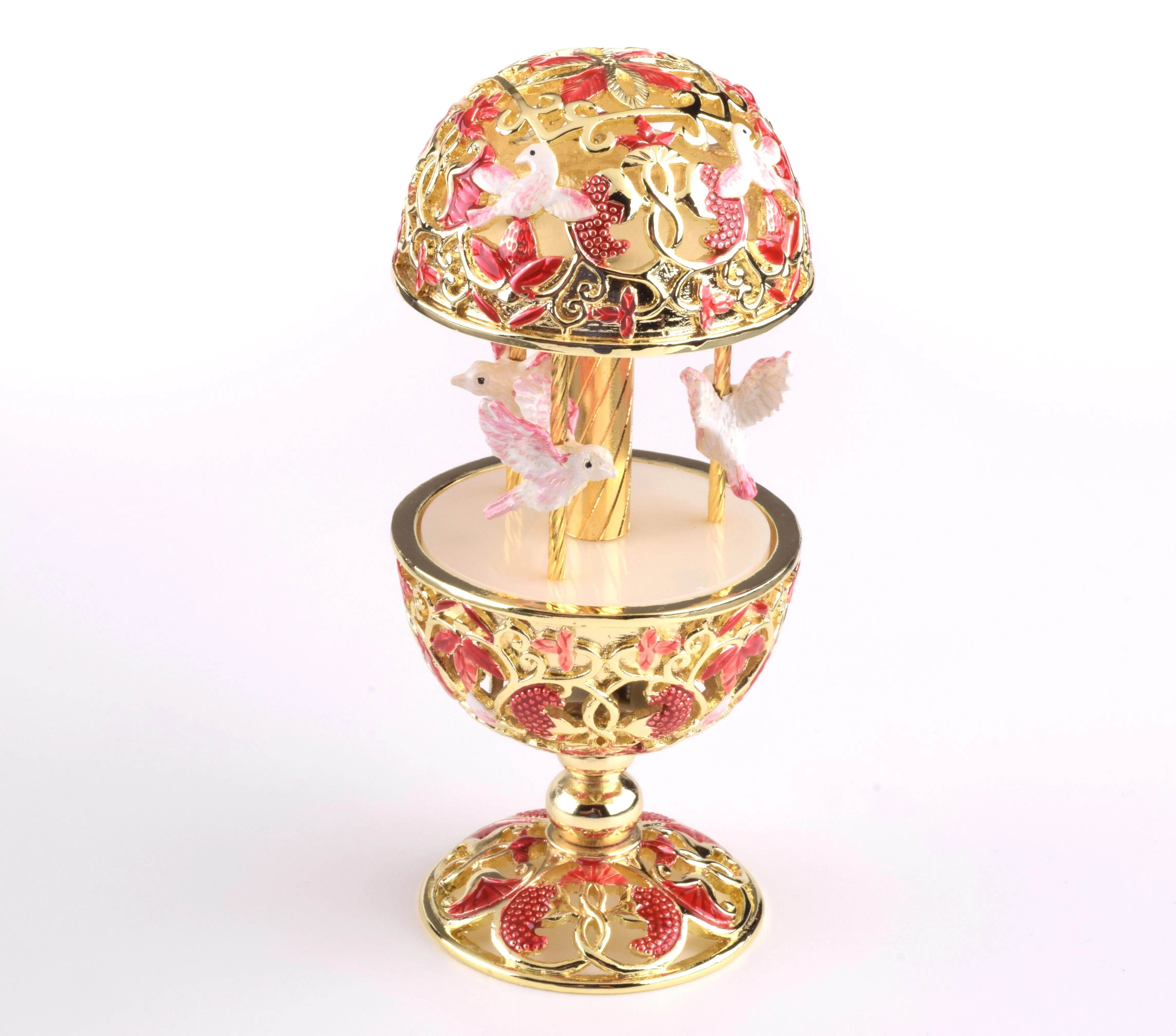 Red Faberge Egg with Doves