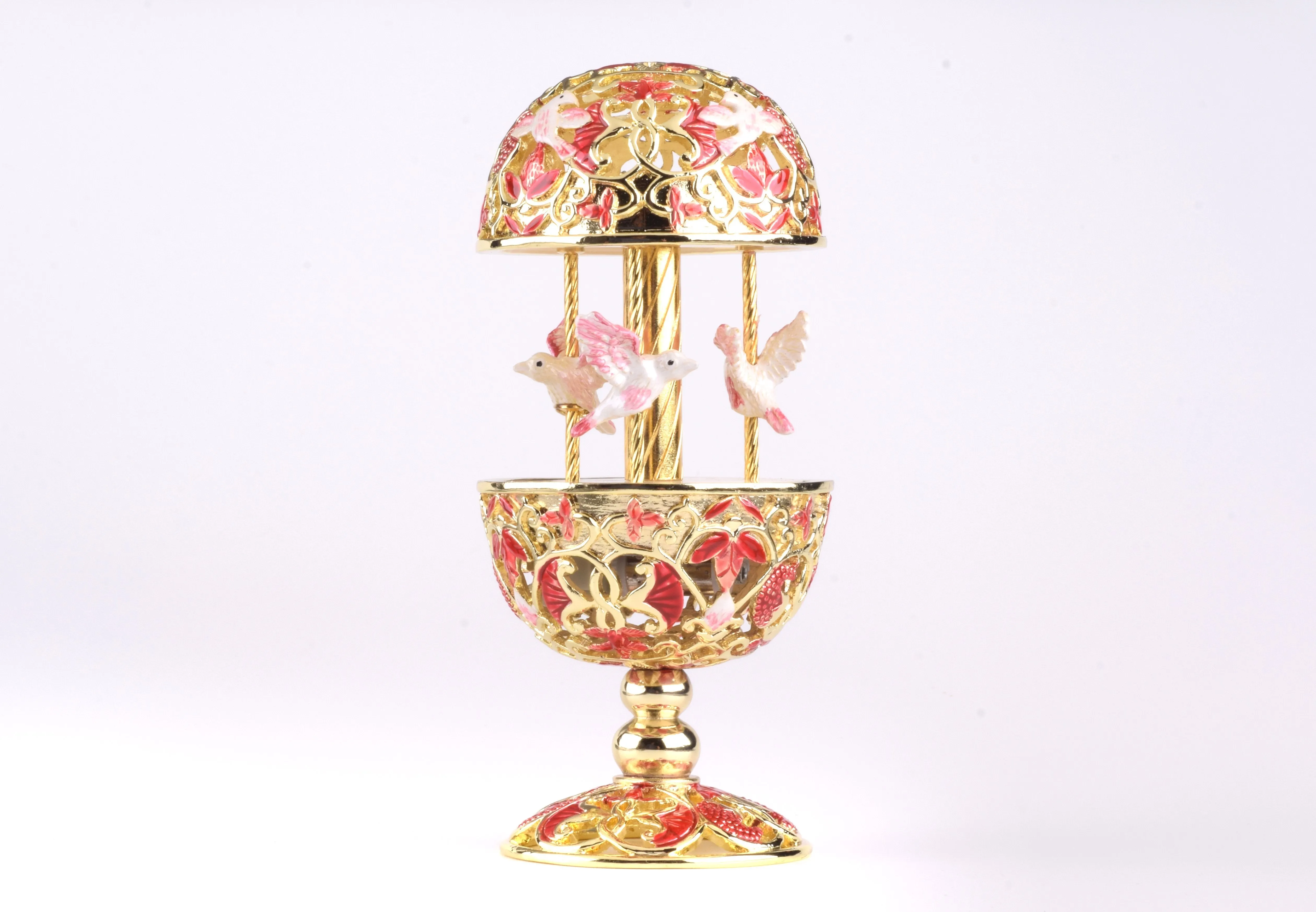 Red Faberge Egg with Doves