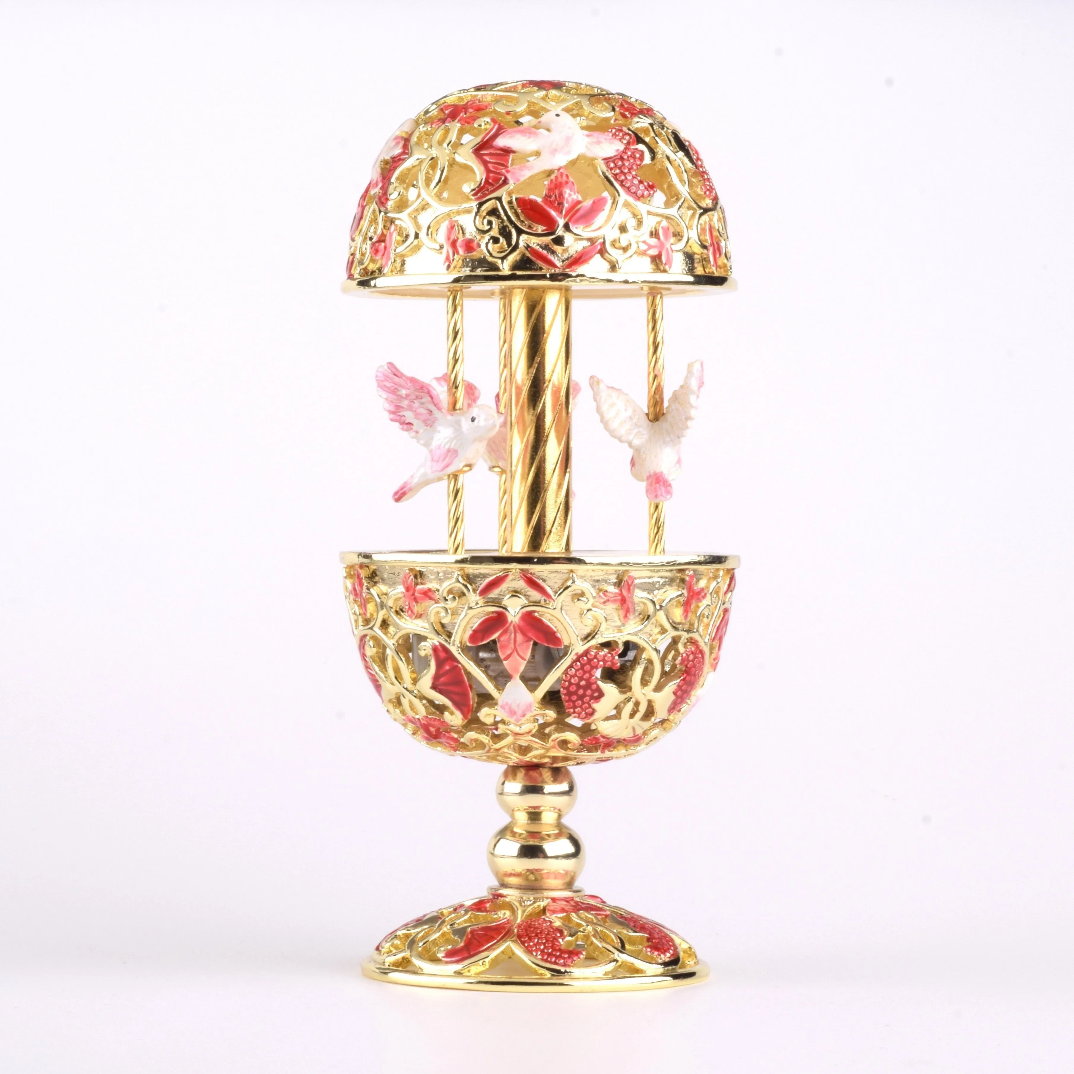 Red Faberge Egg with Doves