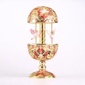 Red Faberge Egg with Doves