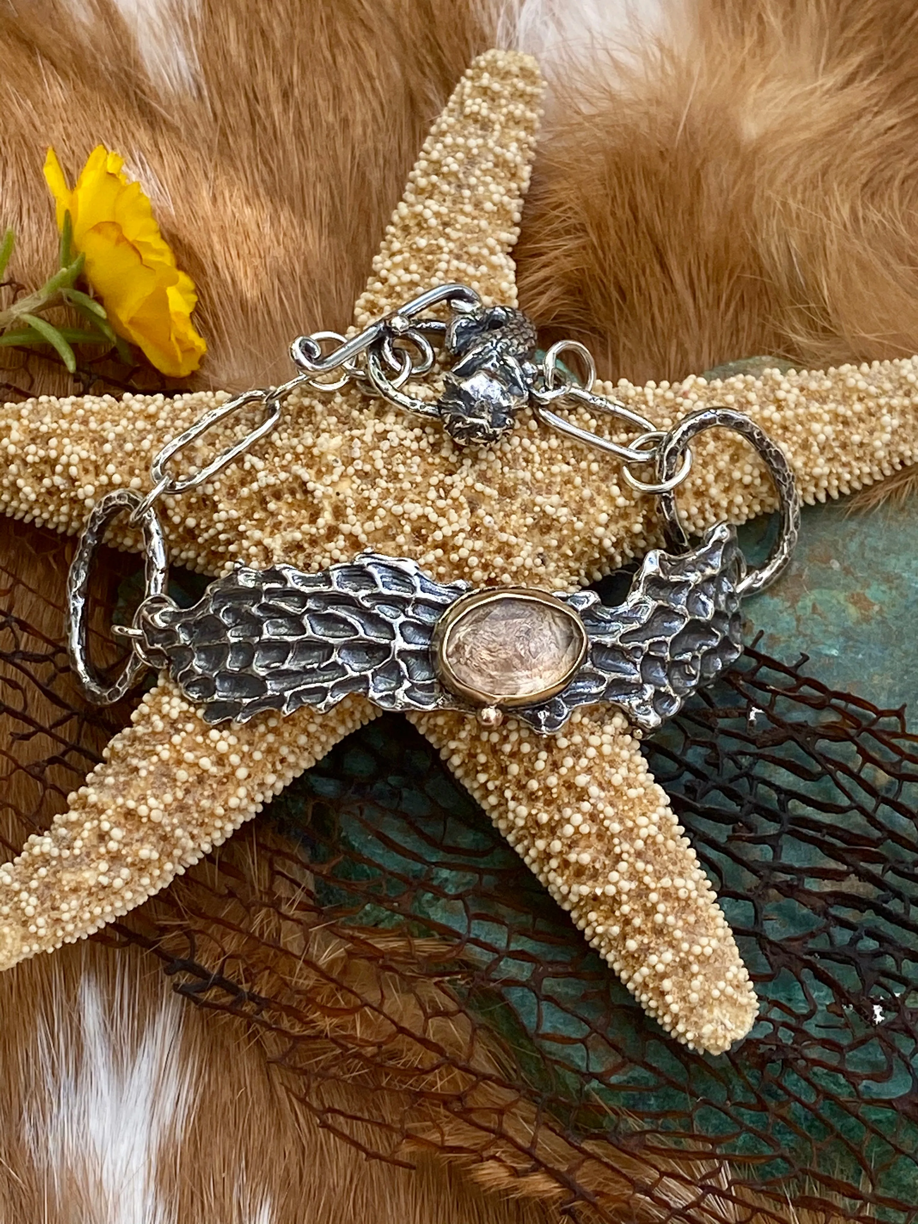 Reef Mermaid and Topez Sea Fan Coral Cuff