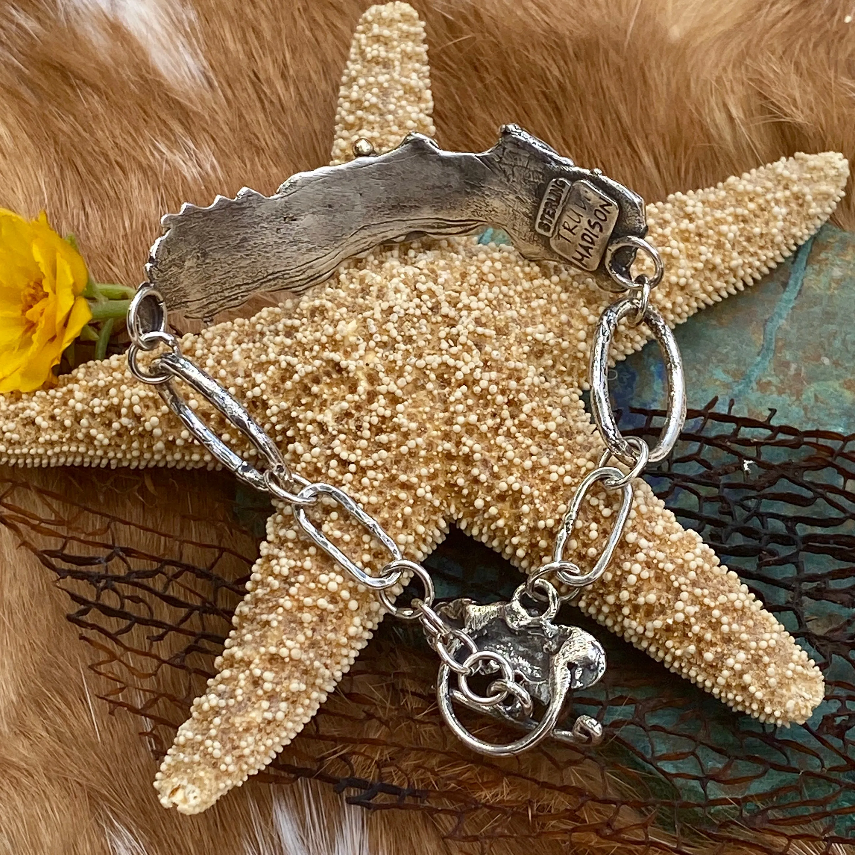 Reef Mermaid and Topez Sea Fan Coral Cuff