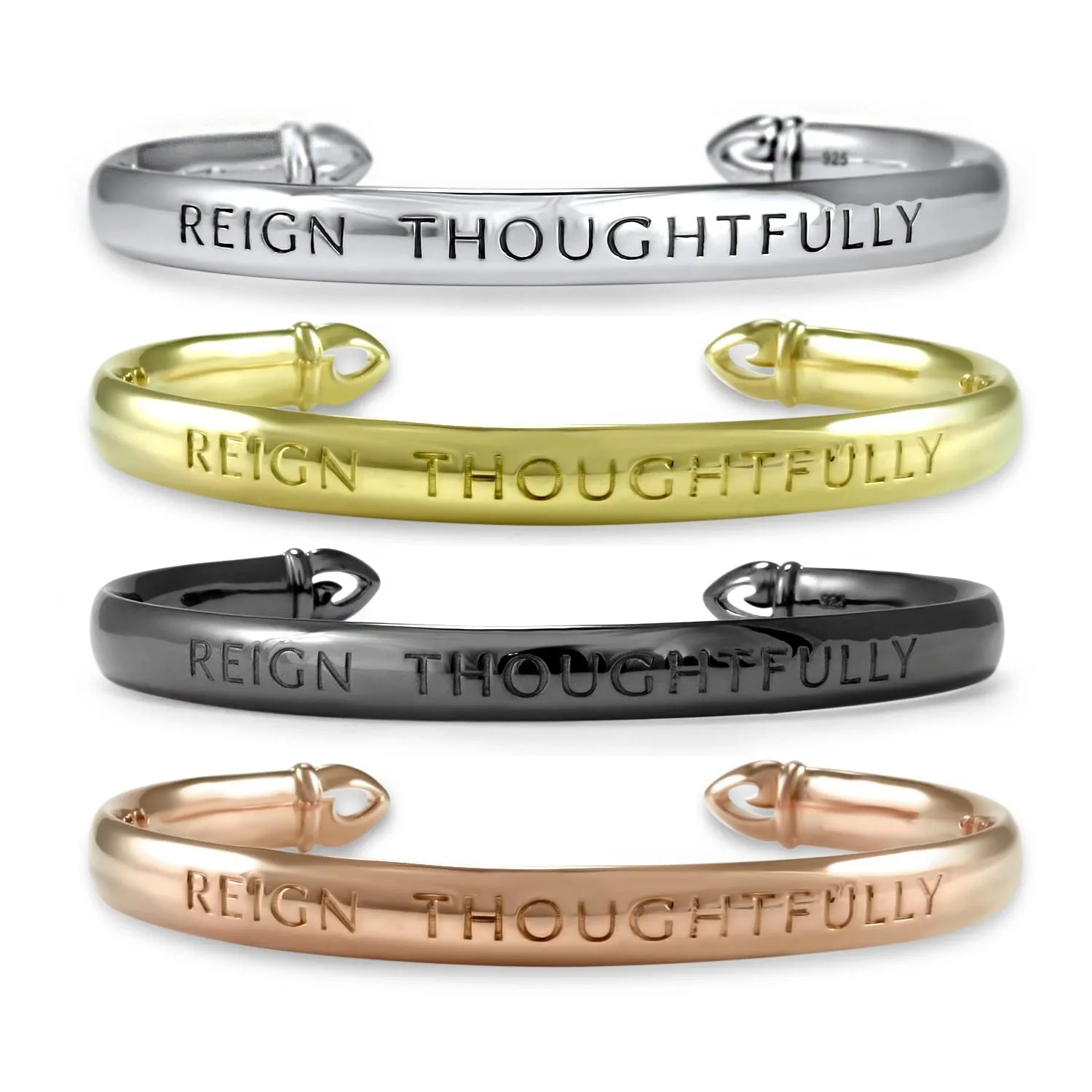 Reign Thoughtfully Cuff - Sterling Silver