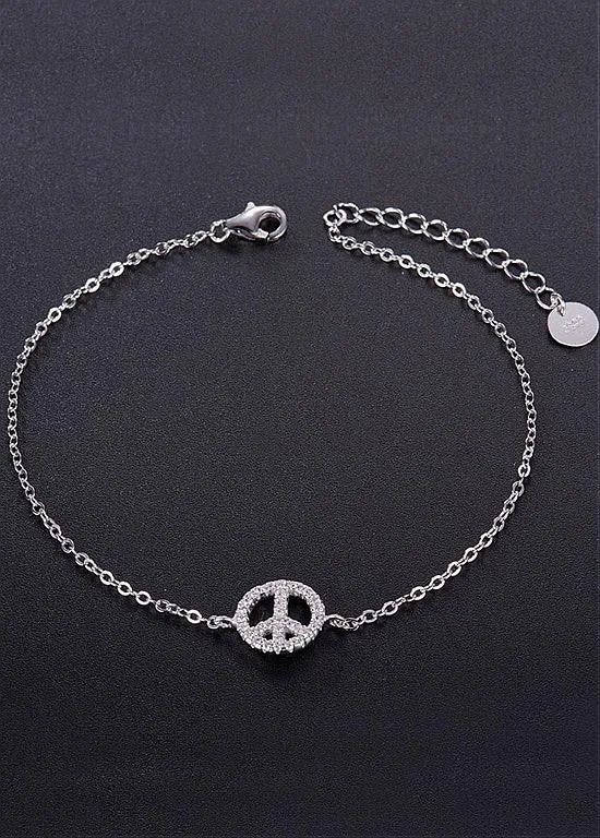 Ring and Twig 925 Sterling Silver Bracelet