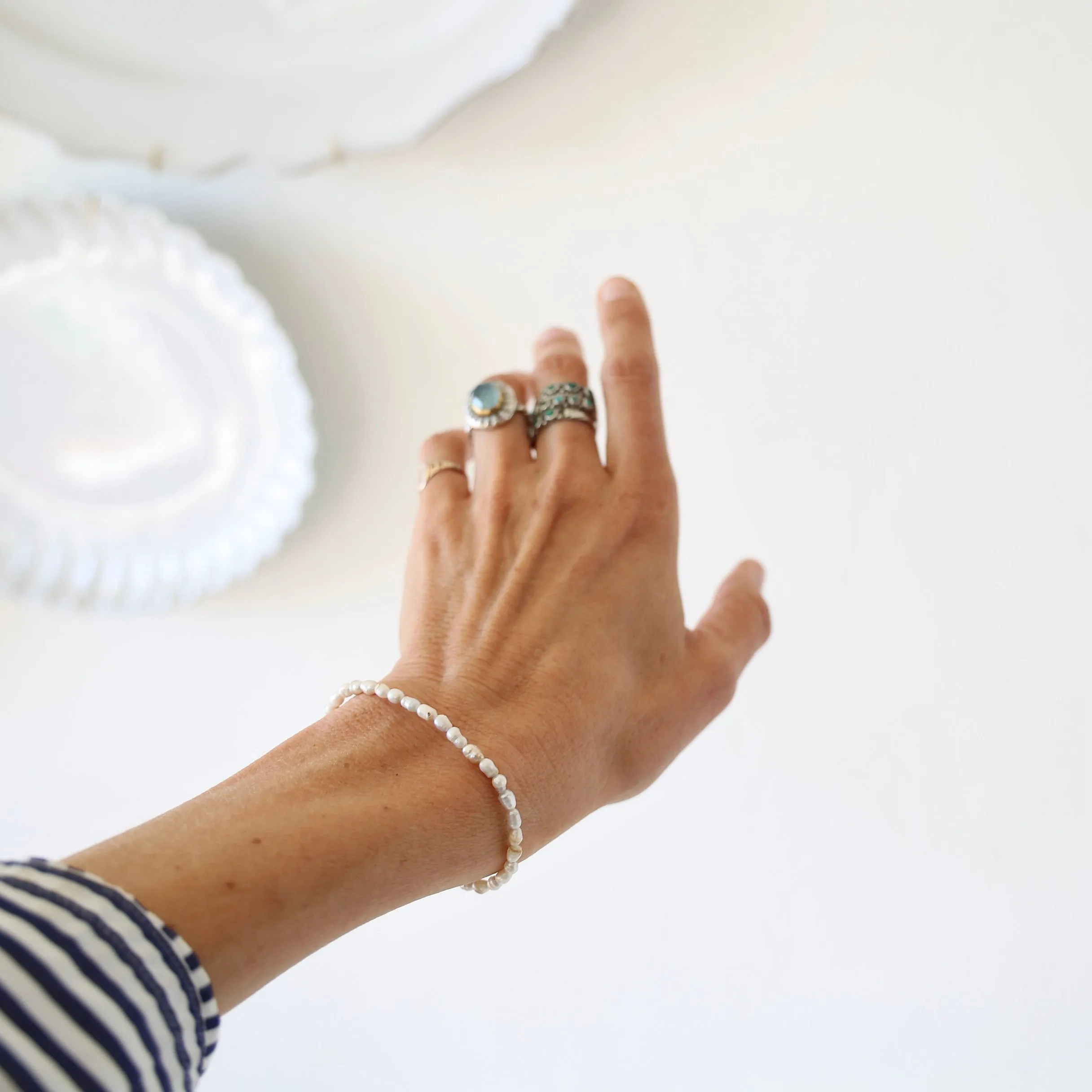 Riversong Antique Rice Pearl Bracelet