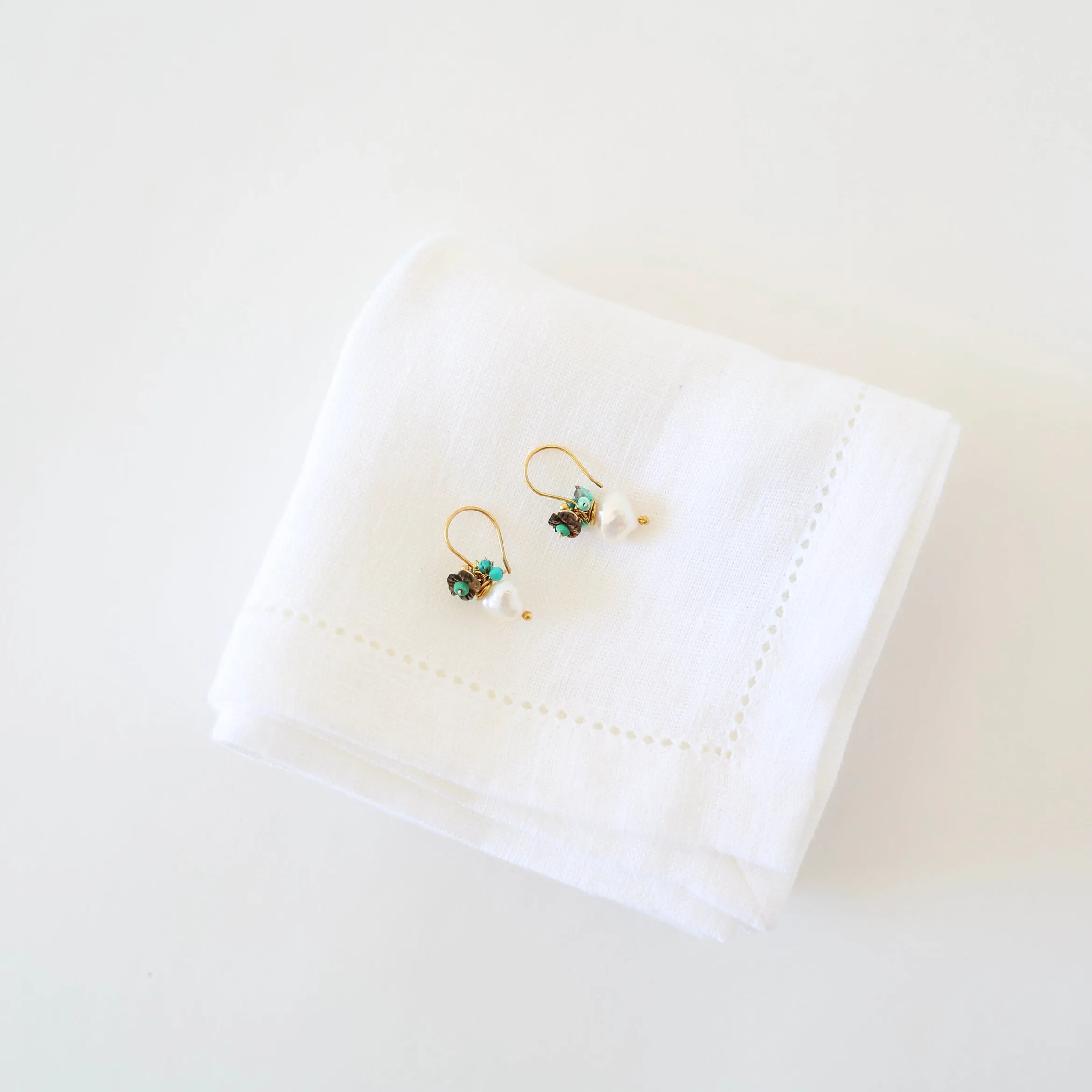 Riversong Cultured Pearl with Flower Earrings