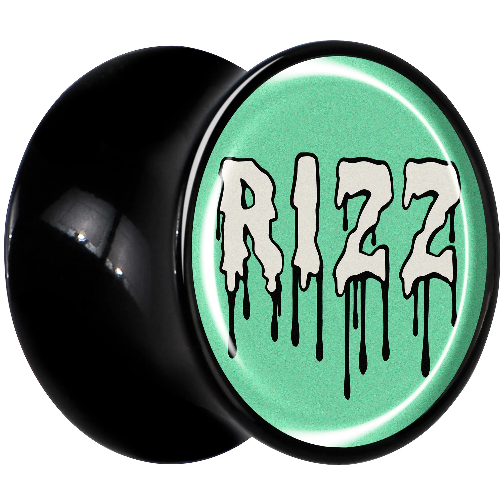 RIZZ Black Acrylic Saddle Plug Set
