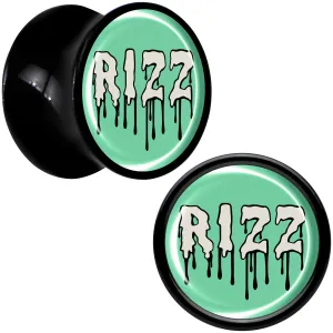 RIZZ Black Acrylic Saddle Plug Set