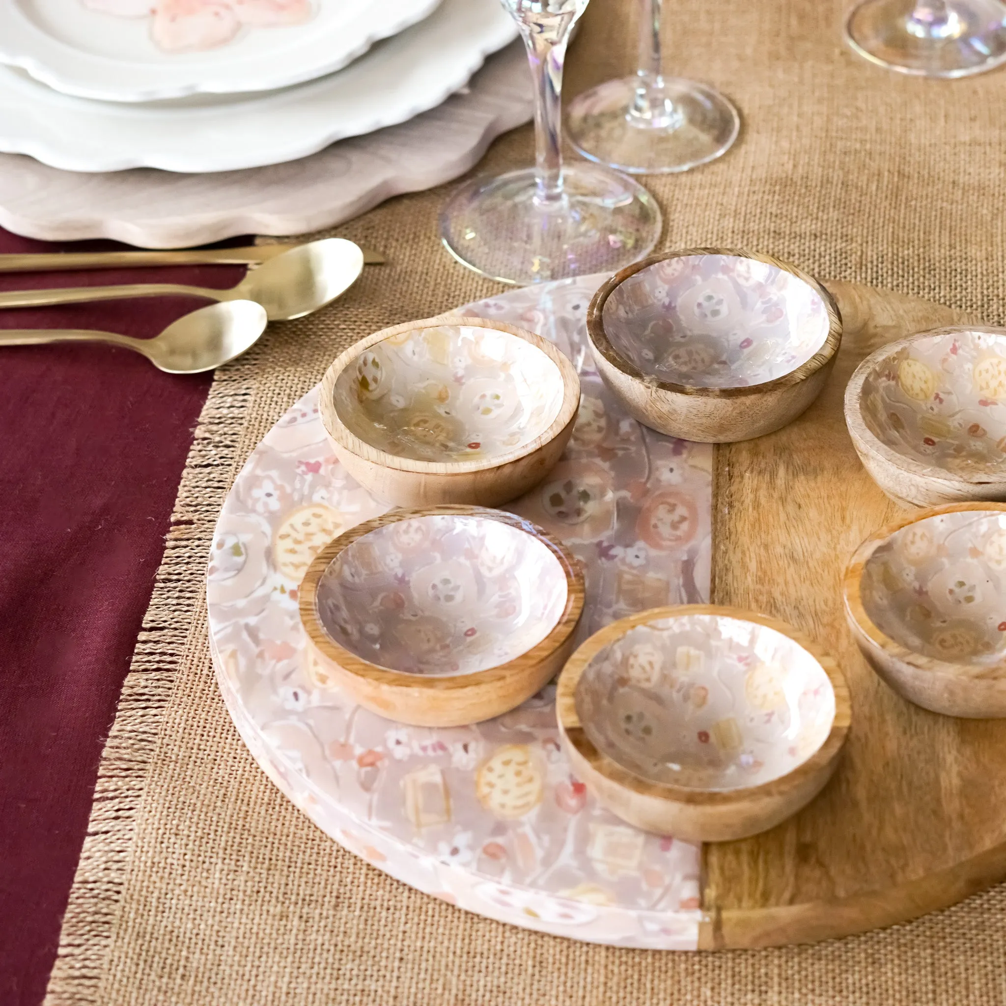 Rosewood Seder Plate