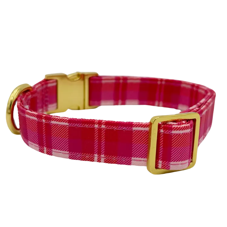Rosewood Tartan - Dog Collar