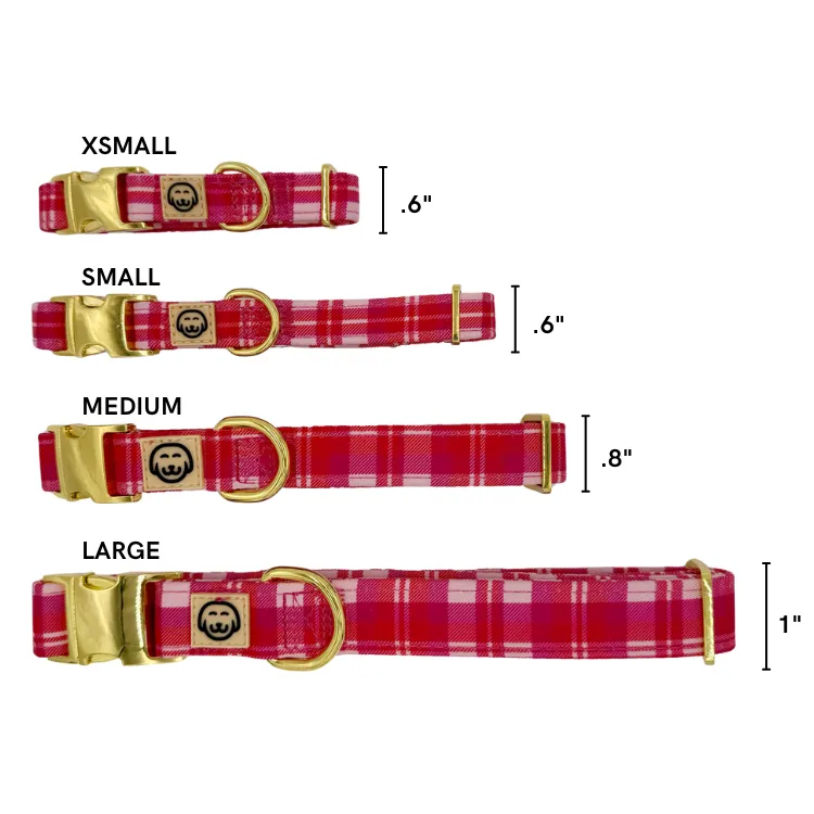 Rosewood Tartan - Dog Collar