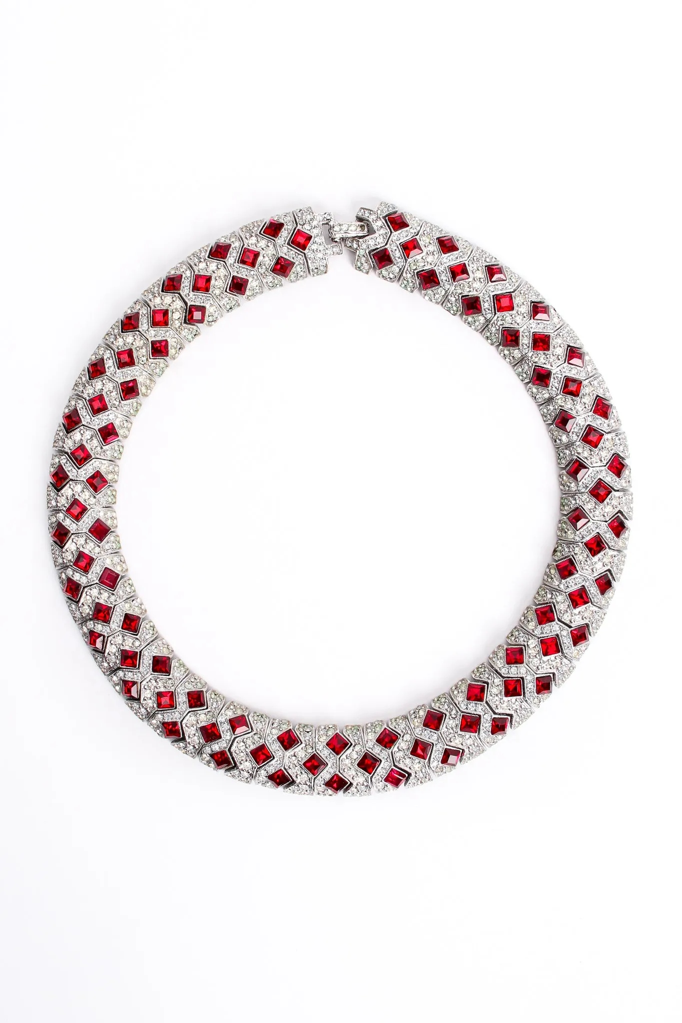 Ruby Cocktail Collar Bracelet & Earring Set