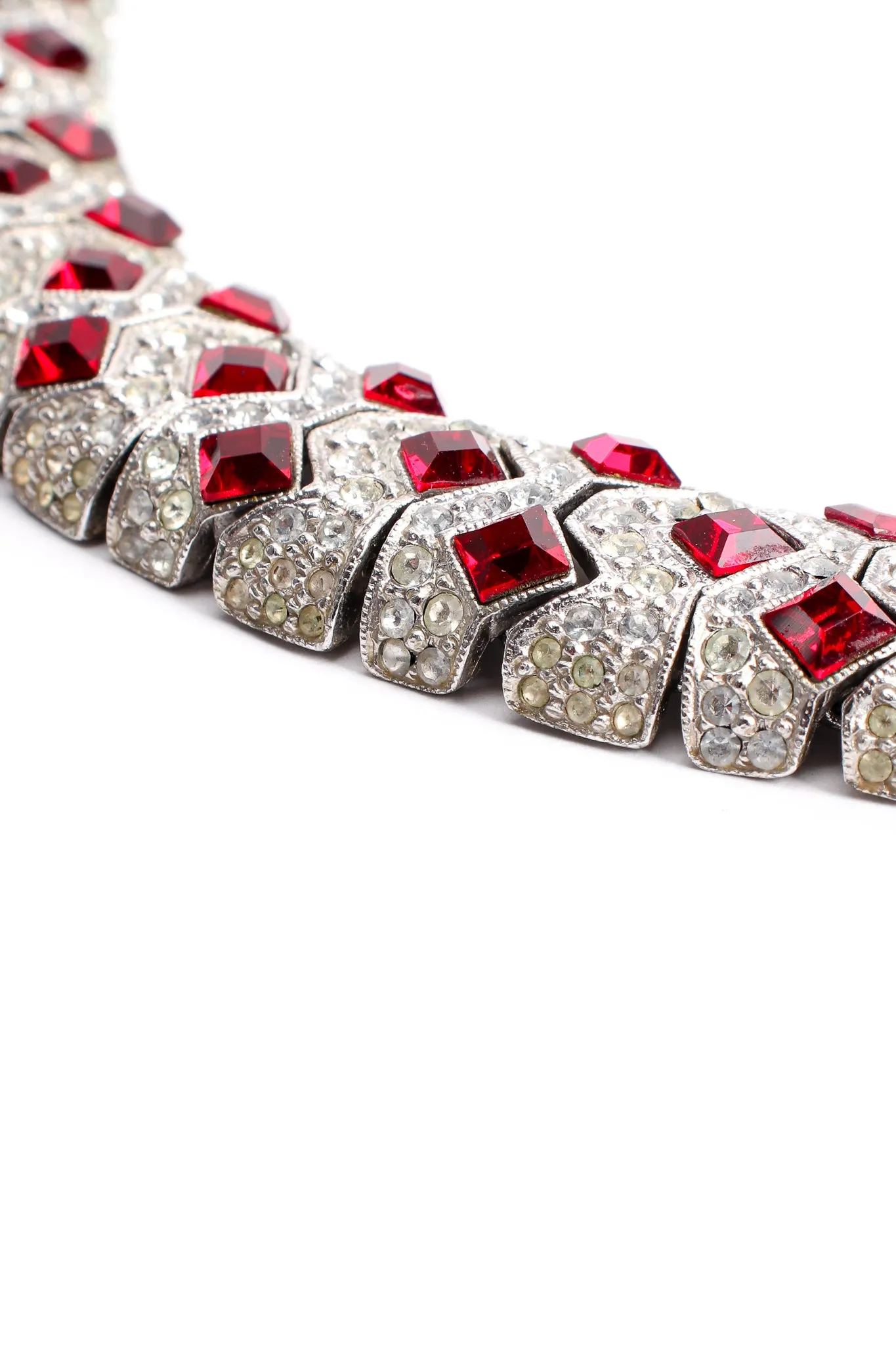 Ruby Cocktail Collar Bracelet & Earring Set